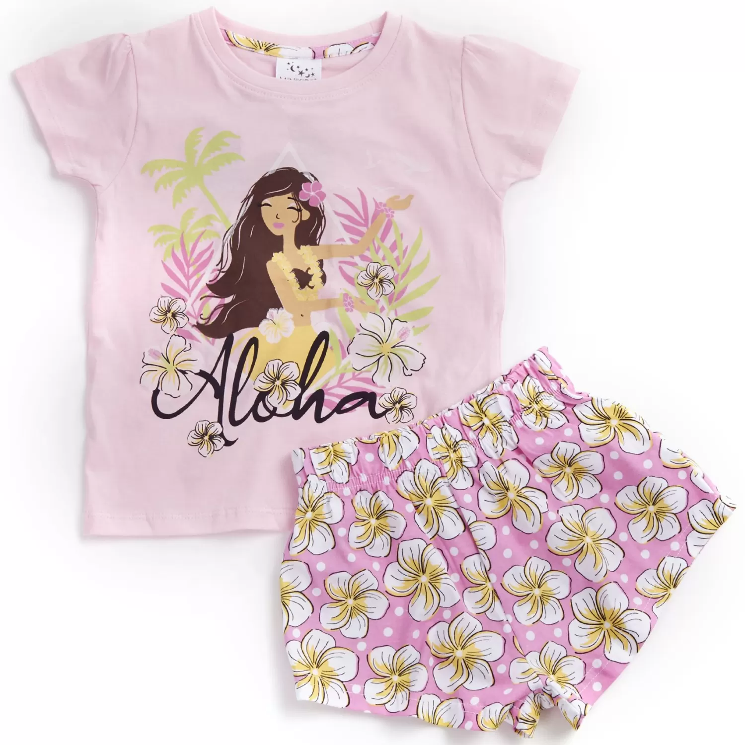 Kids * Kids Pink Aloha Floral Short Pyjamas