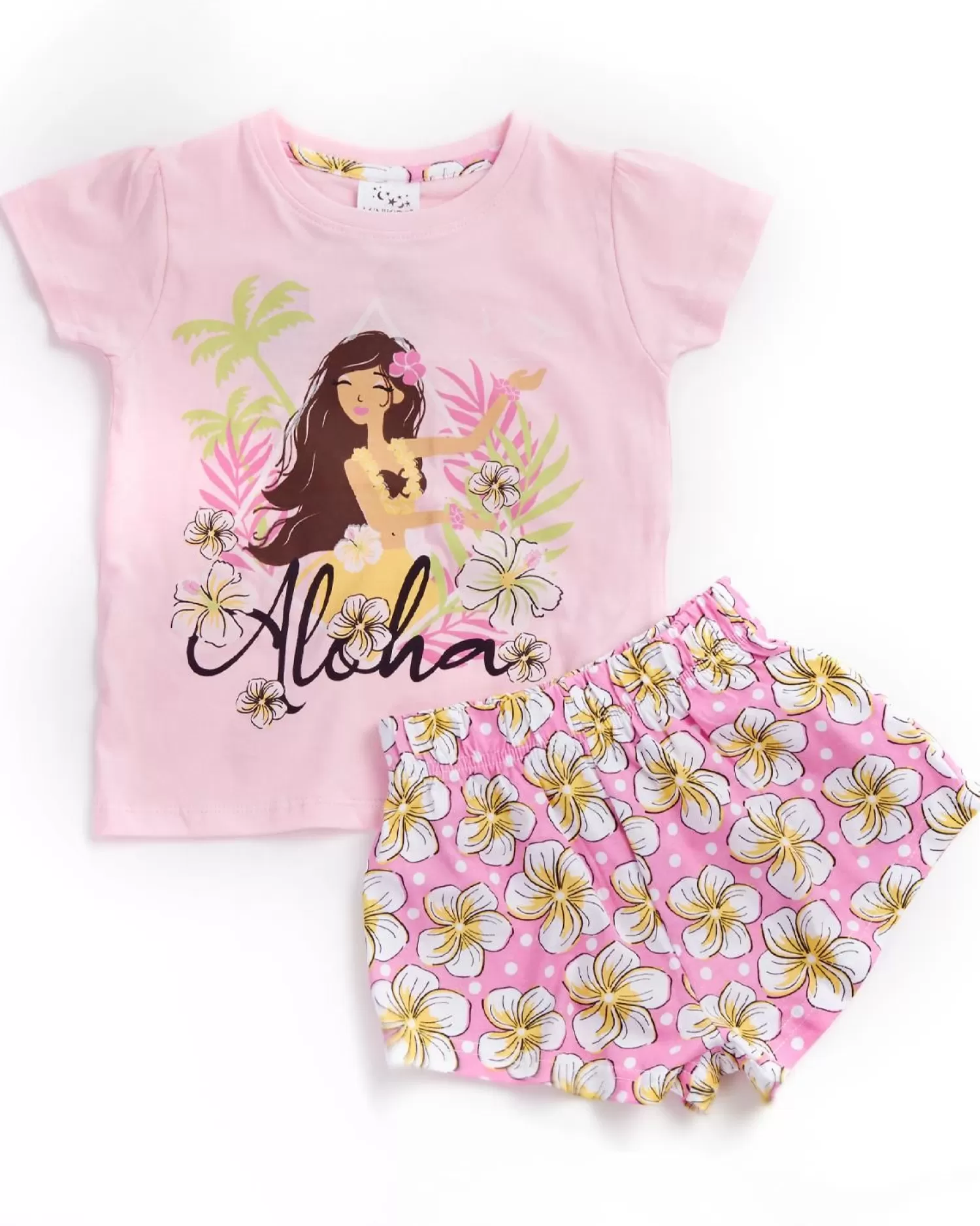 Kids * Kids Pink Aloha Floral Short Pyjamas