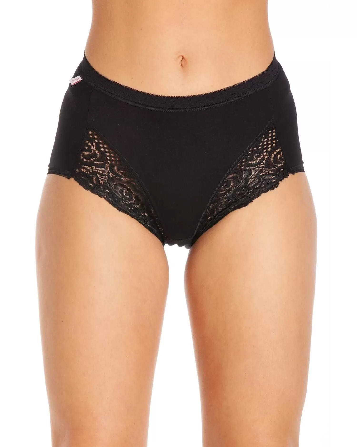 La Marquise Knickers | 3 Pack Lace Maxi Brief - Black