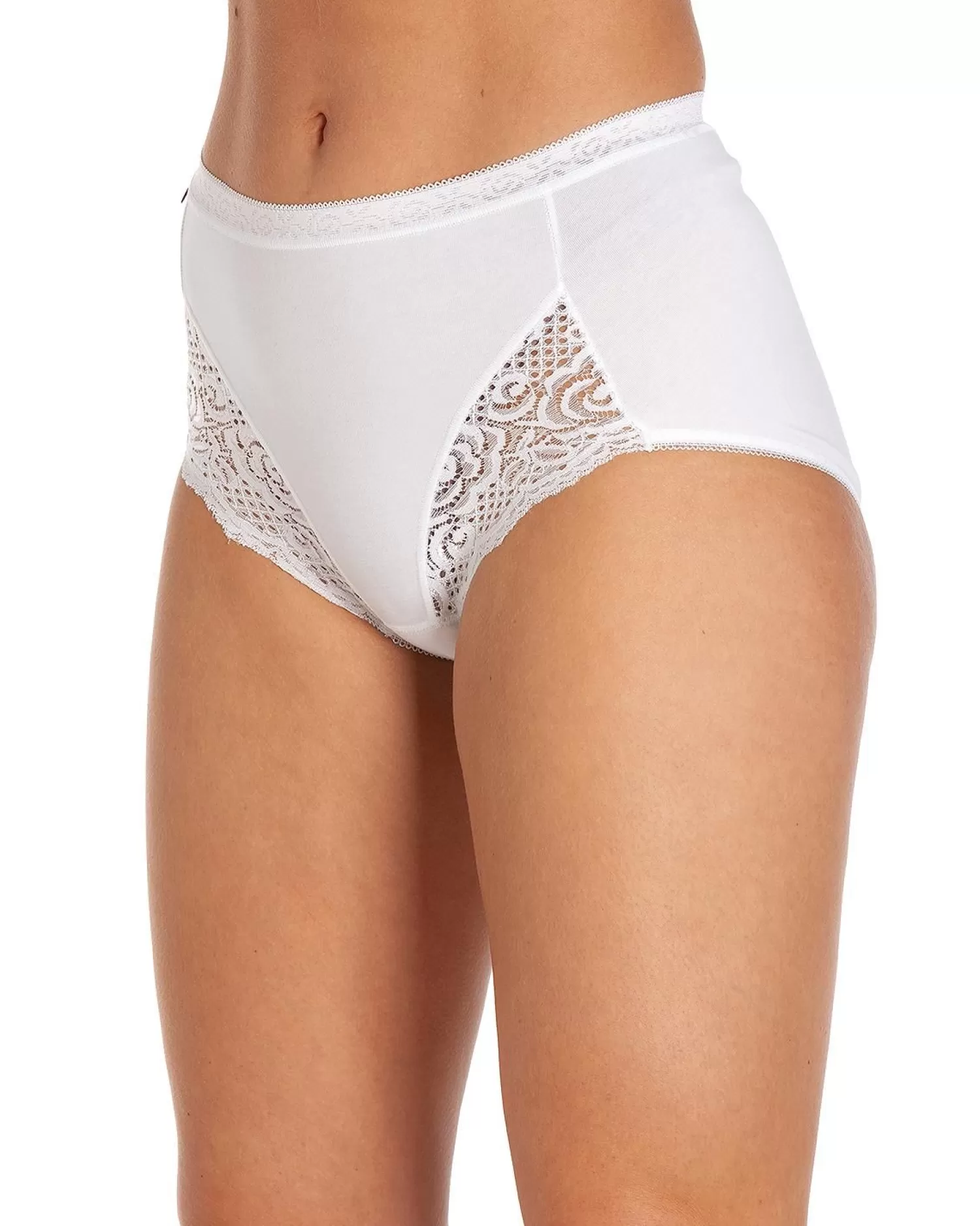 La Marquise Knickers | 3 Pack Lace Maxi Brief - White