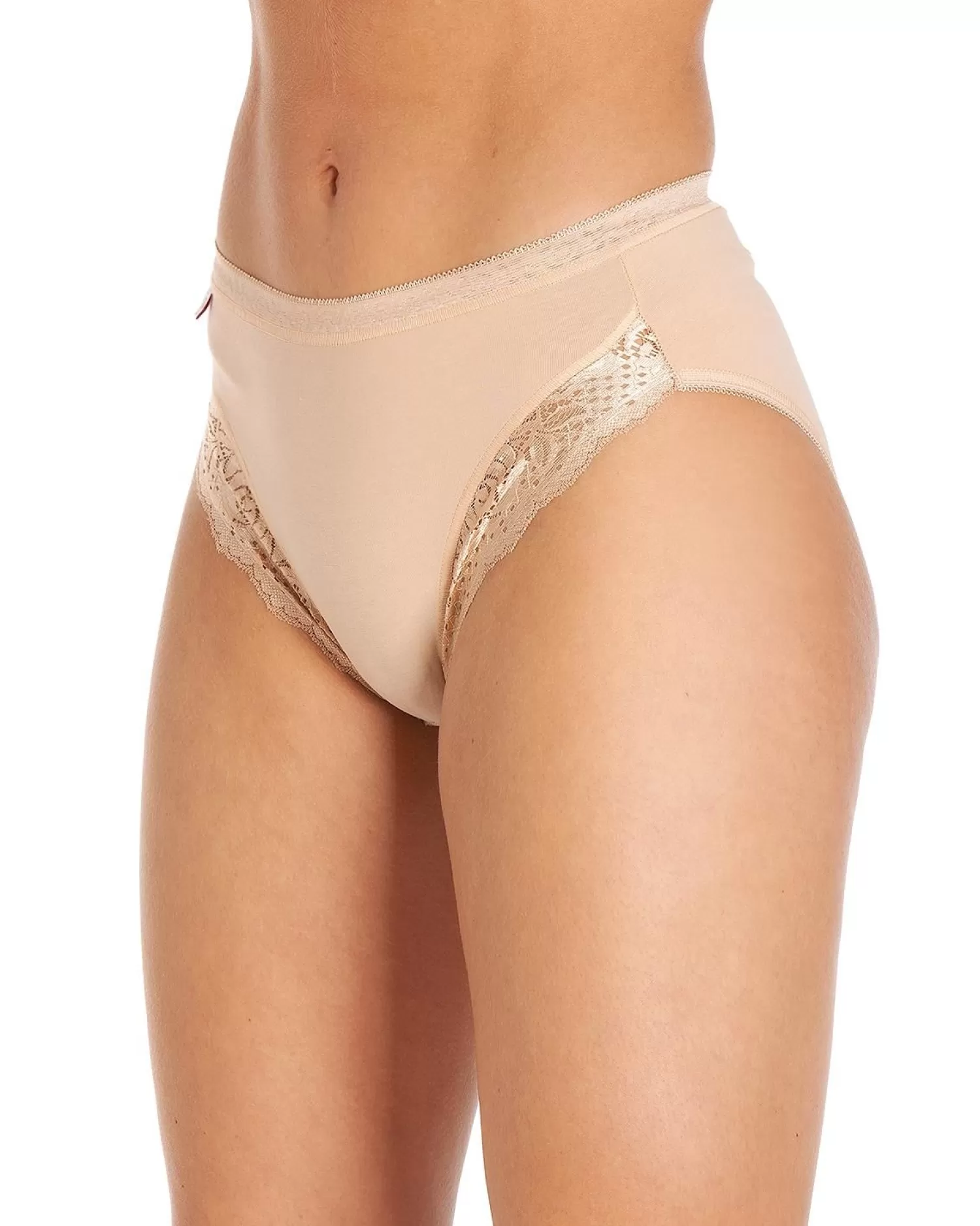 La Marquise Knickers | 3 Pack Lace Midi Brief - Nude