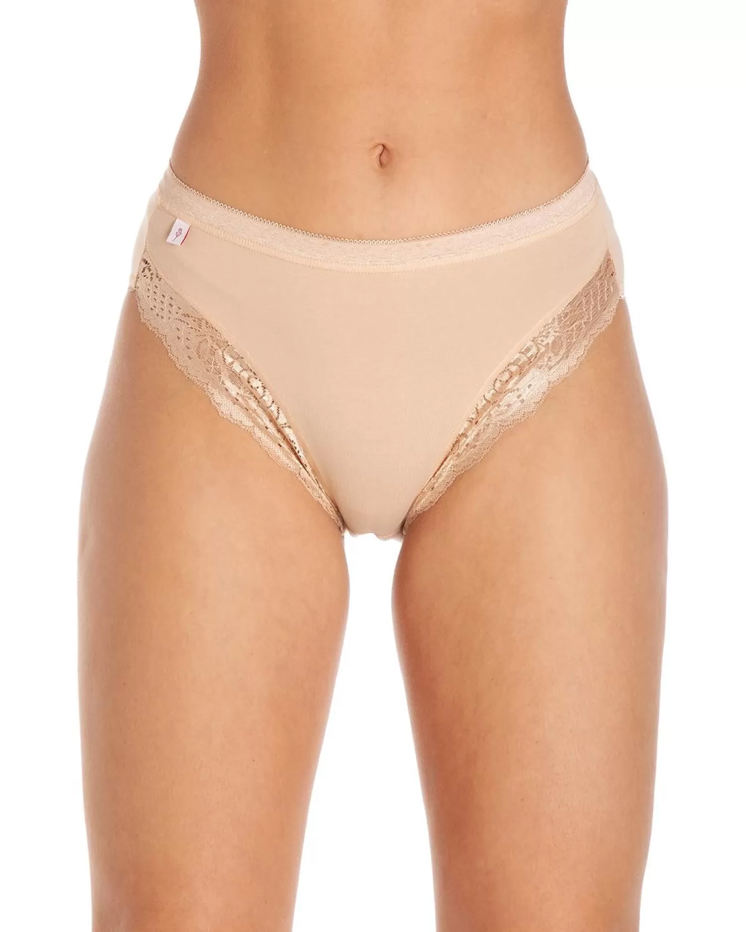 La Marquise Knickers | 3 Pack Lace Midi Brief - Nude