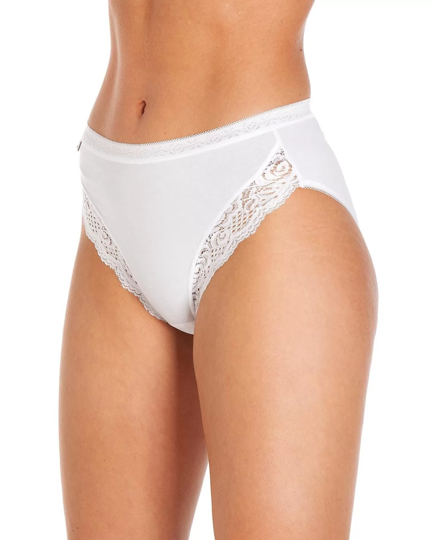 La Marquise Knickers | 3 Pack Lace Midi Brief - White