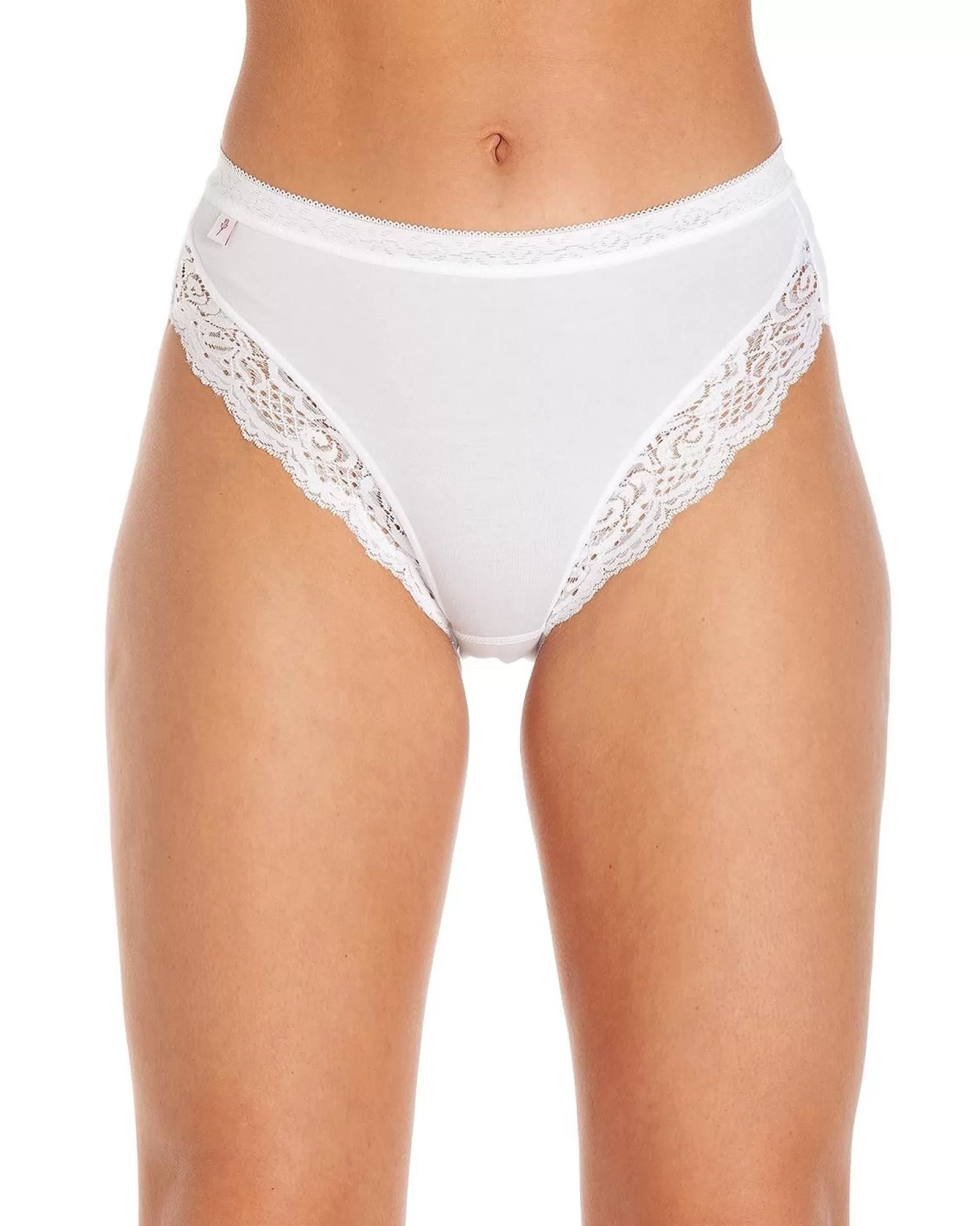 La Marquise Knickers | 3 Pack Lace Midi Brief - White