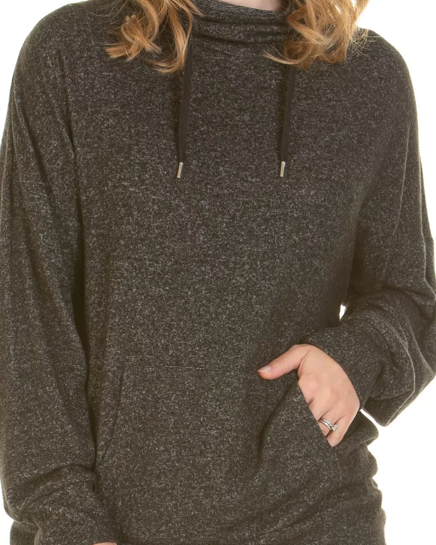 La Marquise Pyjamas | Lush Lounge Cloudknit Cowl Neck Pyjamas - Charcoal