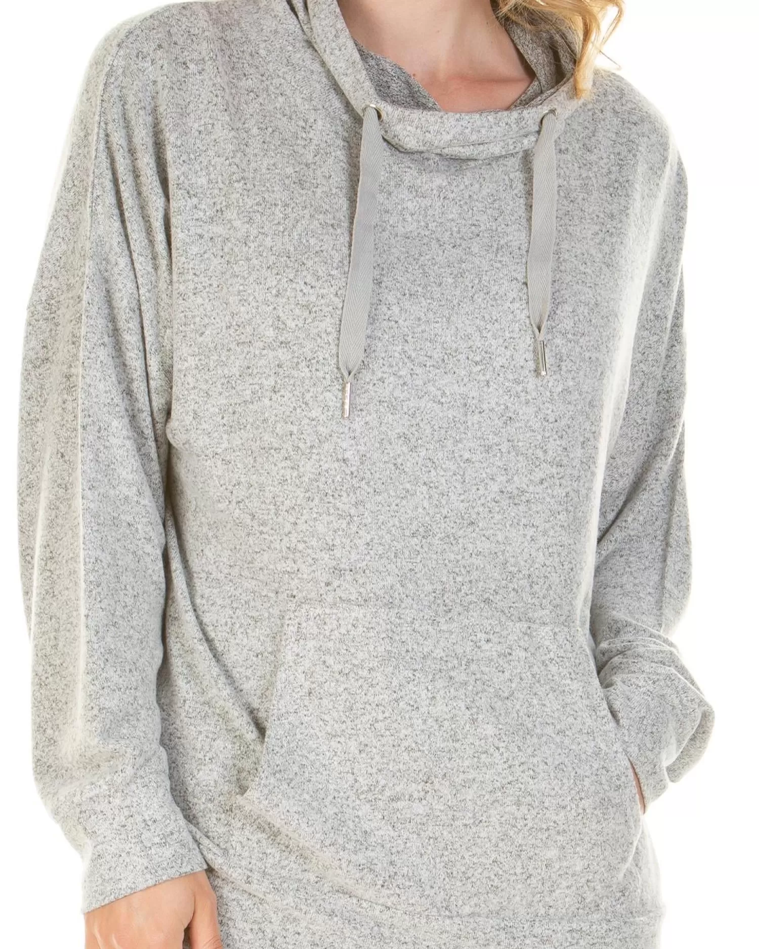 La Marquise Pyjamas | Lush Lounge Cloudknit Cowl Neck Pyjamas - Grey