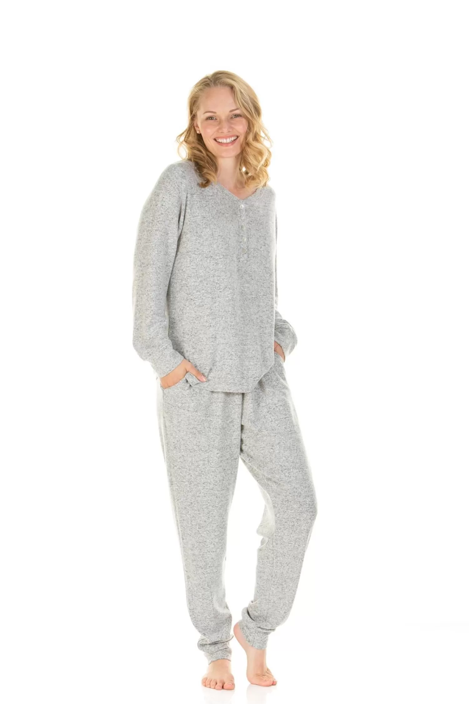 La Marquise Pyjamas | Lush Lounge Cloudknit Pyjamas - Grey