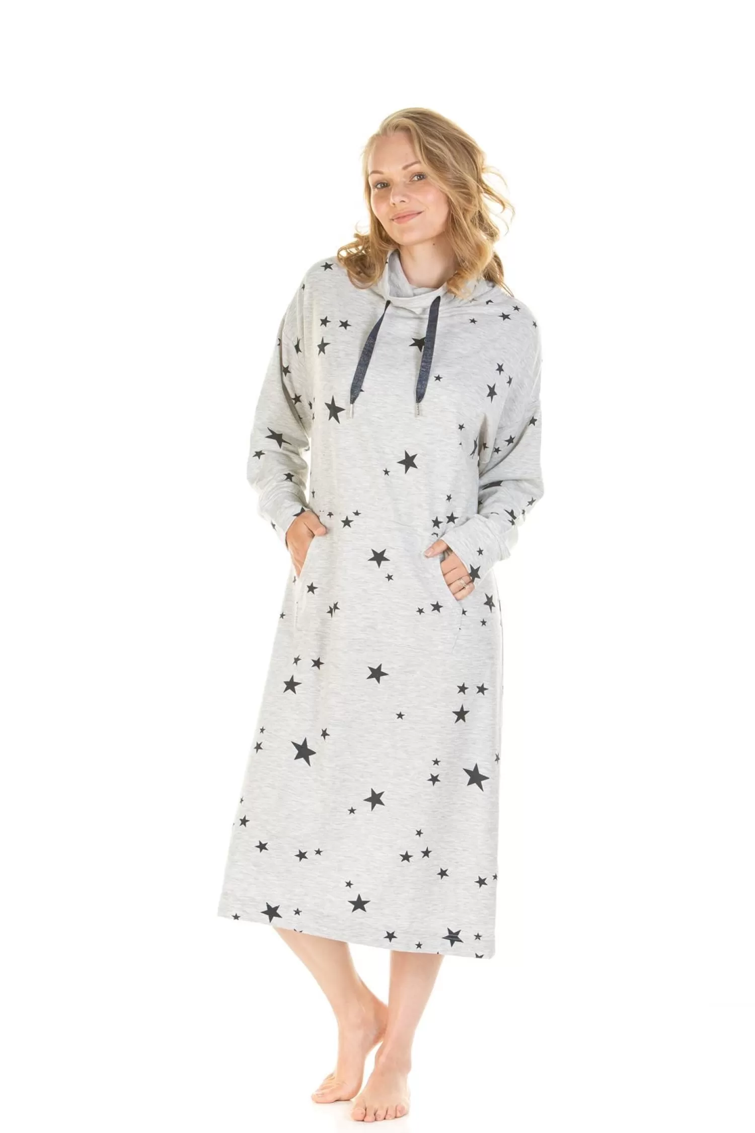 La Marquise Nighties | Starry Days Cowl Neck Jersey Nightie