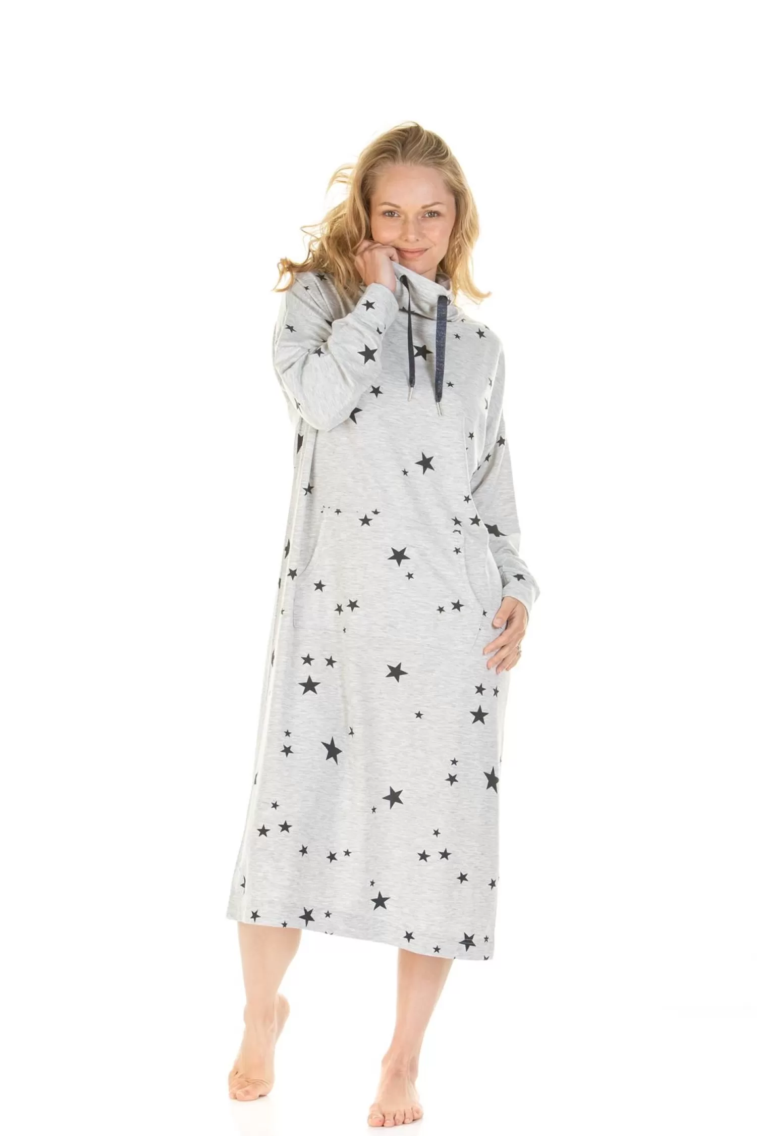 La Marquise Nighties | Starry Days Cowl Neck Jersey Nightie