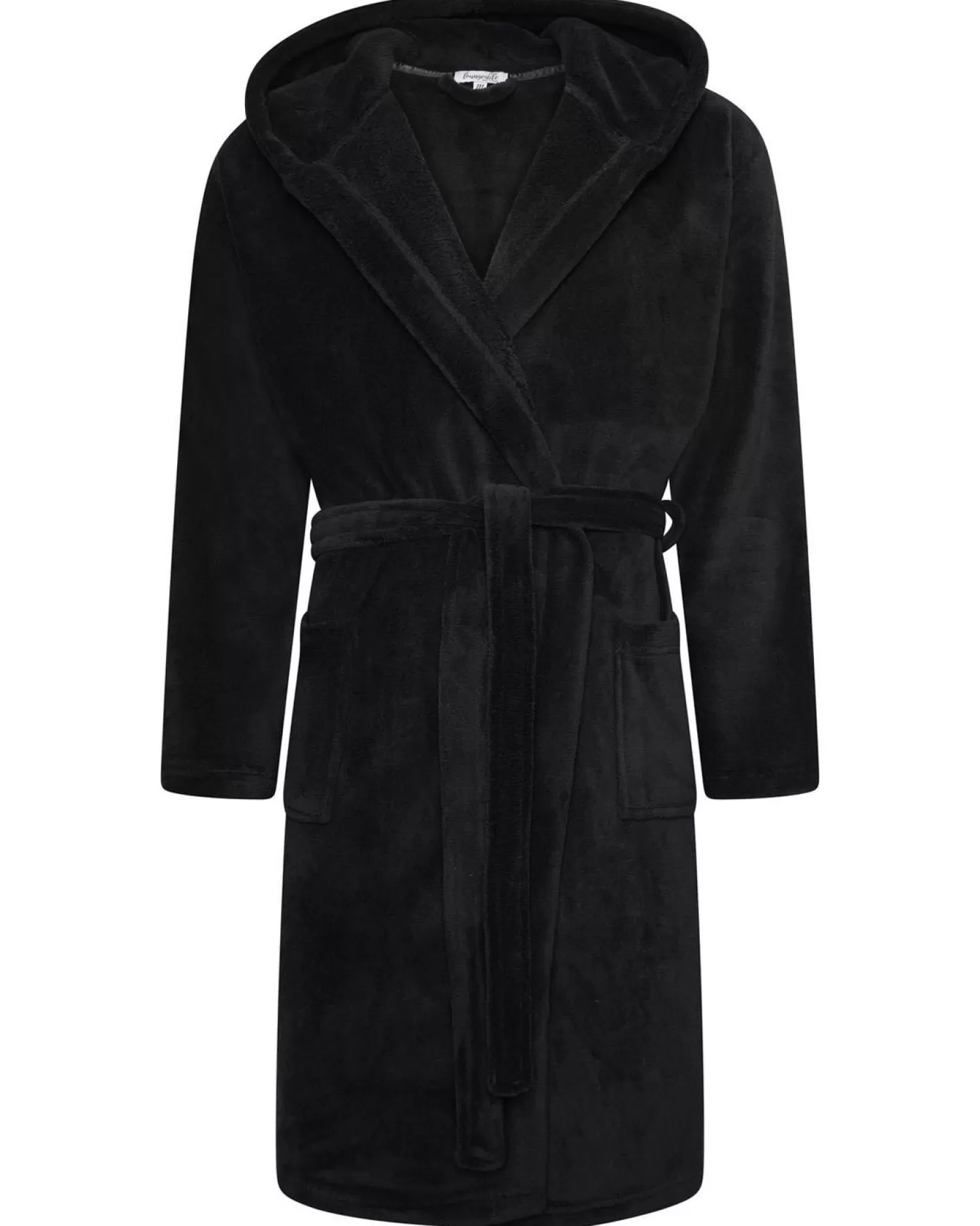 Men Loungeable Fleece Dressing Gown - Black