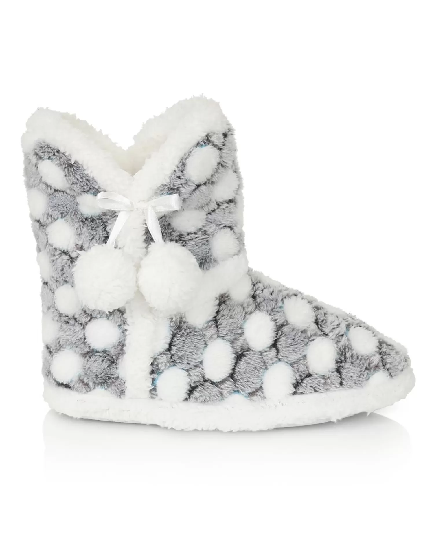 Loungeable Slippers | Womens Spotted Bootie Slippers