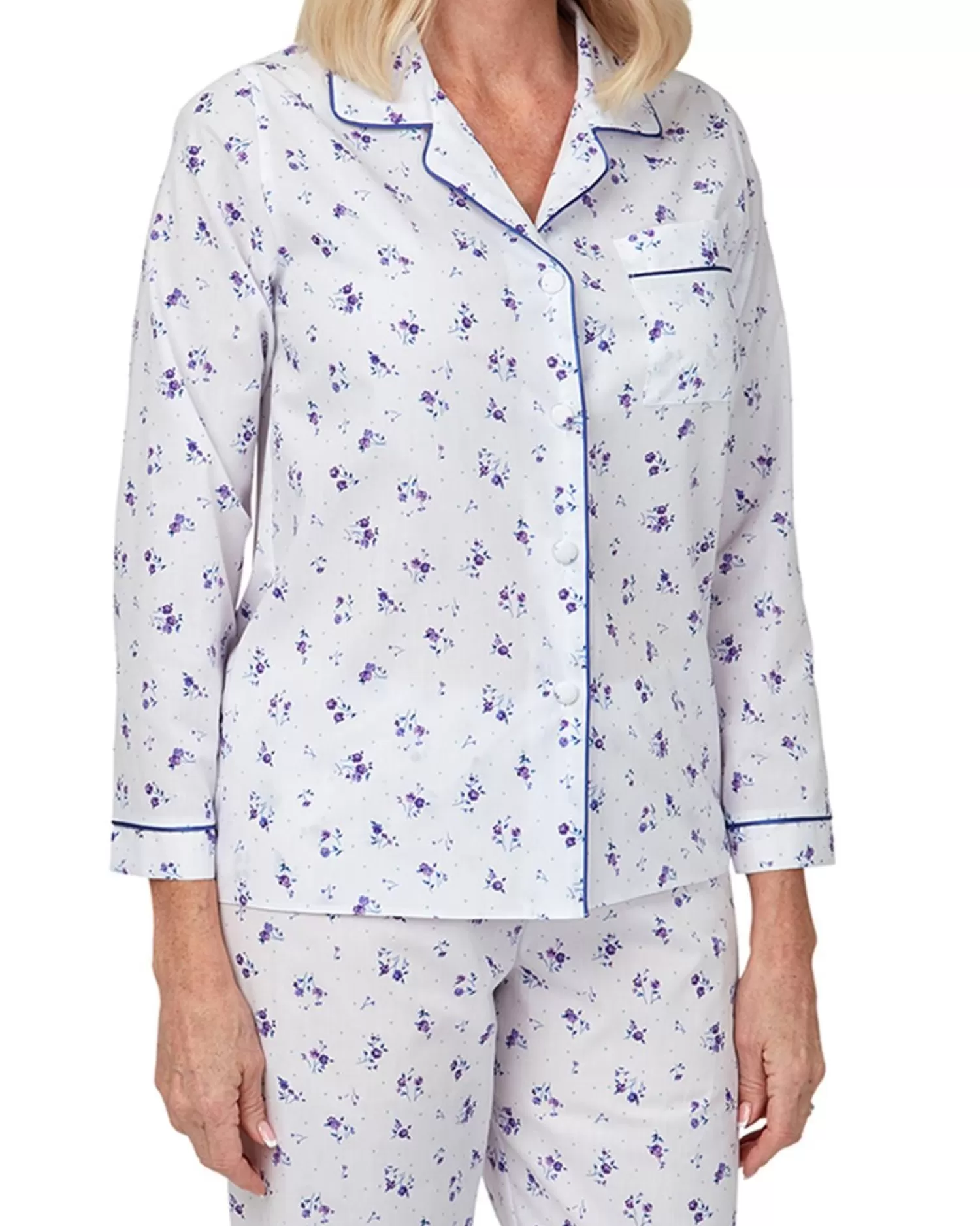Marlon Pyjamas | Long Sleeve Woven Pyjamas - Blue