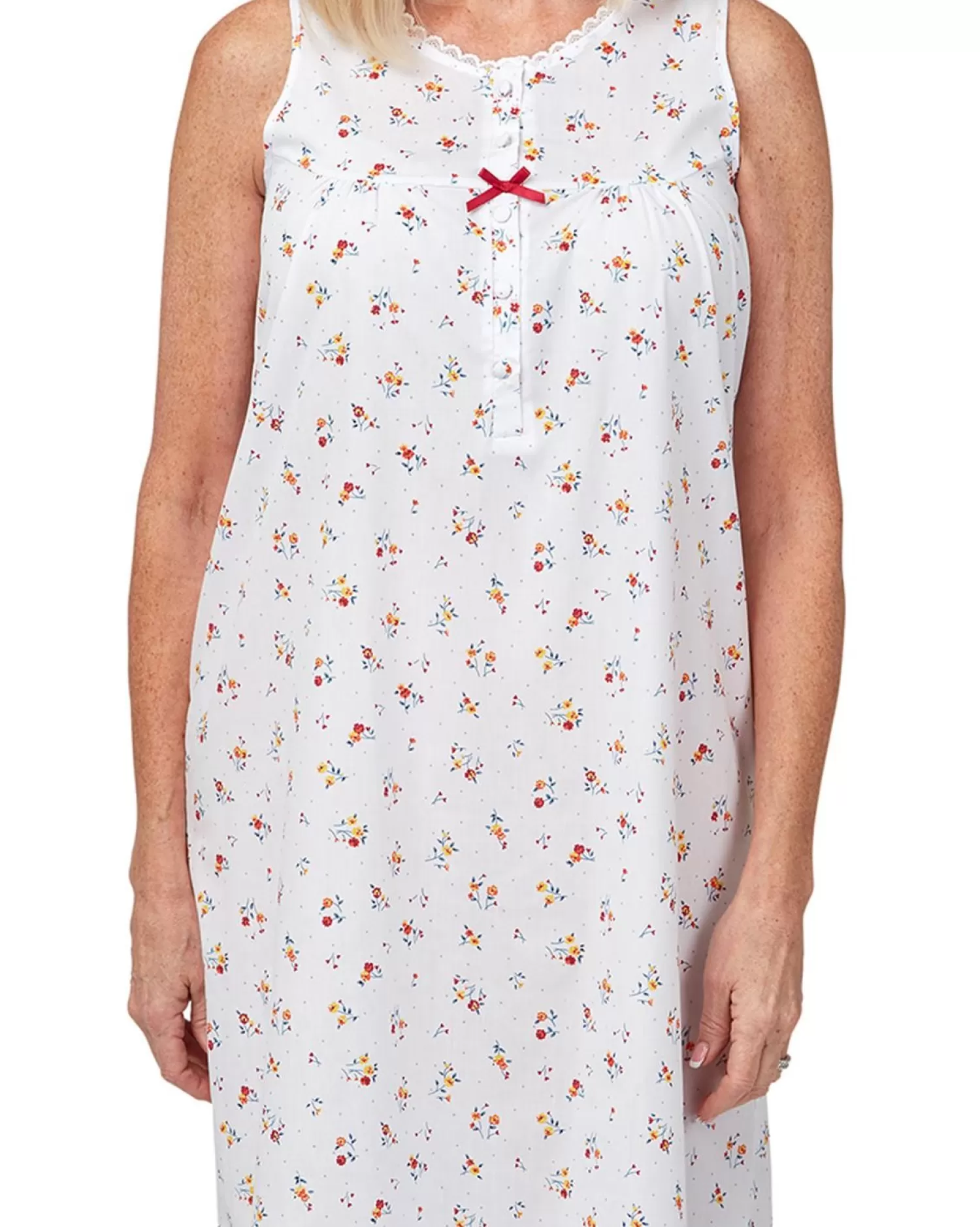 Marlon Nighties | Sleeveless Woven Nightie - Pink
