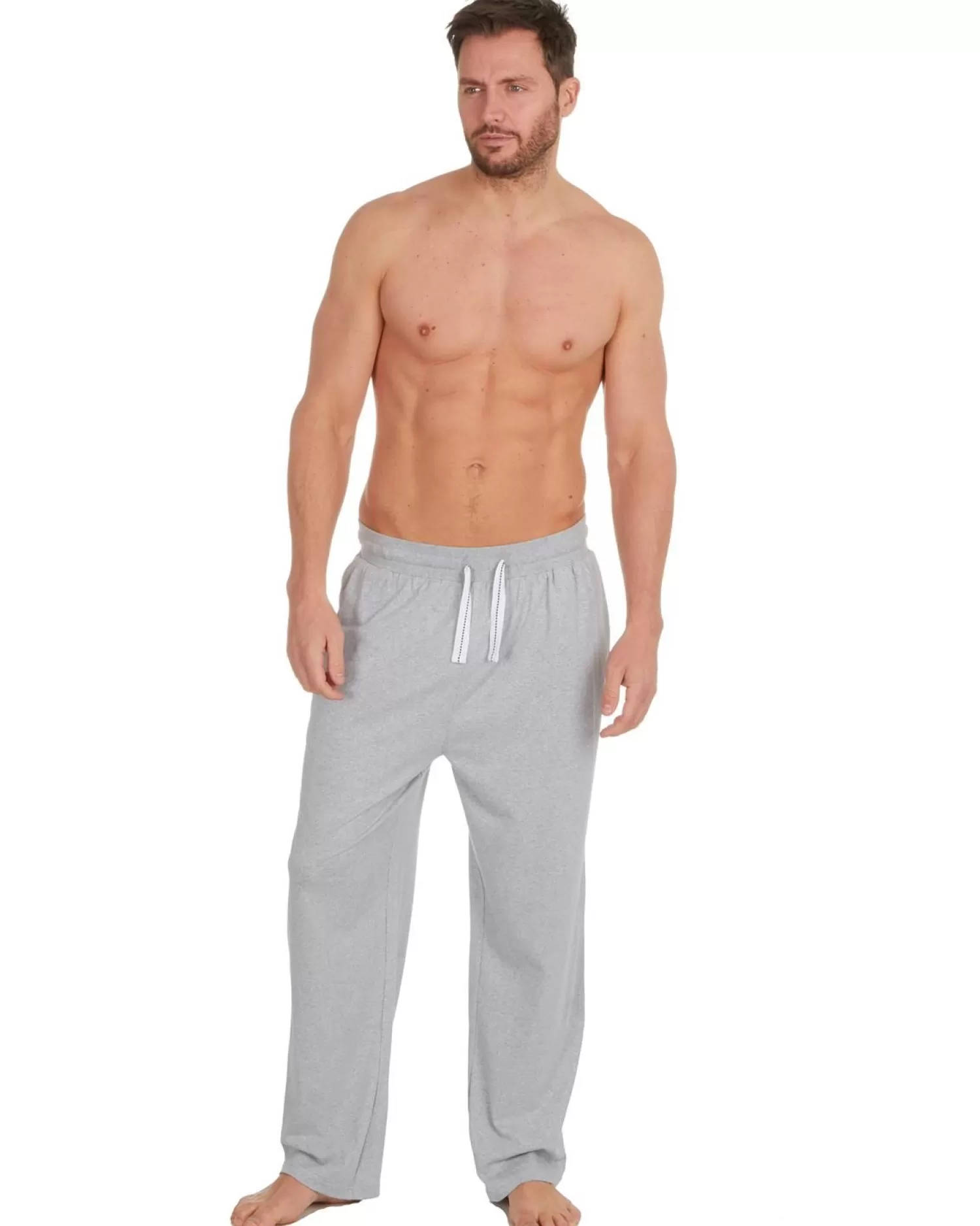 Men Momenti Mens Jersey Cotton Rich Lounge Pants - Grey
