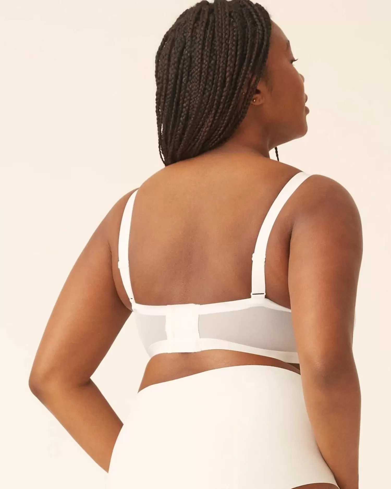 Naturana Bras | Wireless Full Cup Bra - White