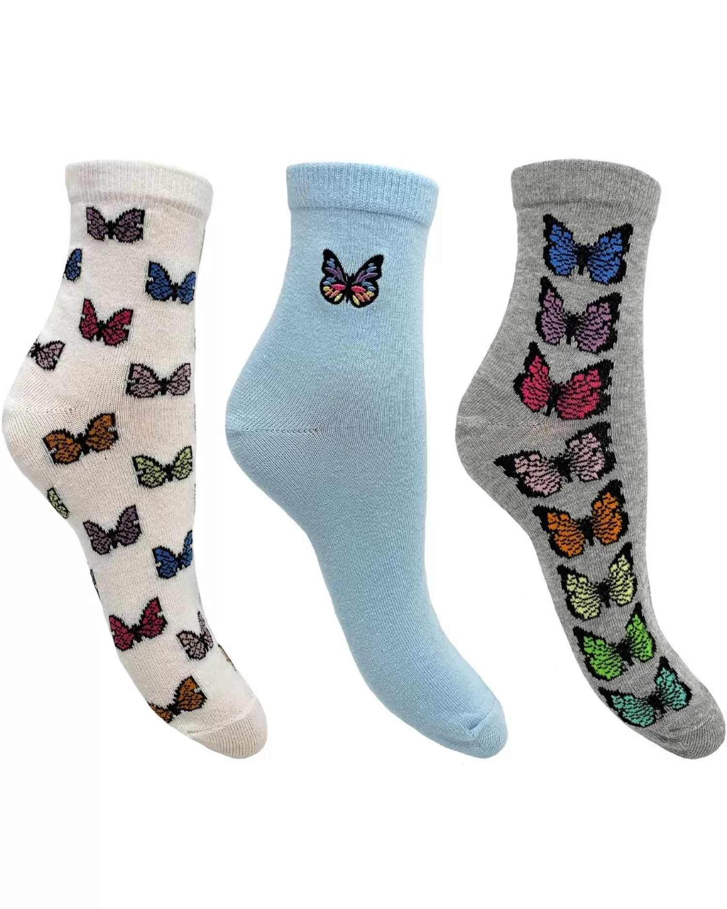 Nice Socks Socks | Womens 3 Pack Butterfly Socks