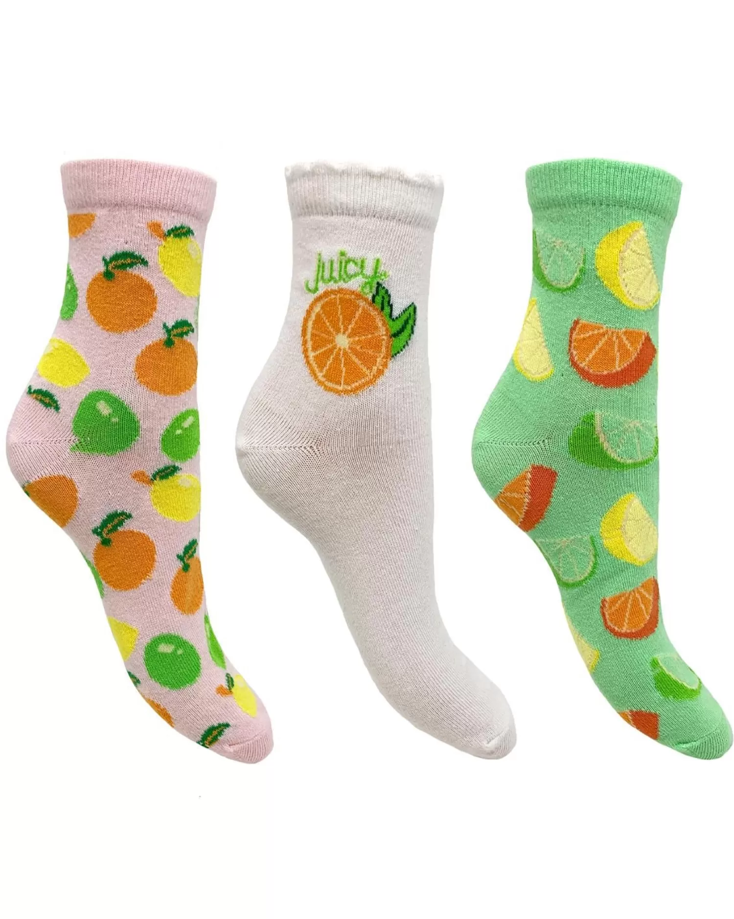 Nice Socks Socks | Womens 3 Pack Citrus Fruit Socks