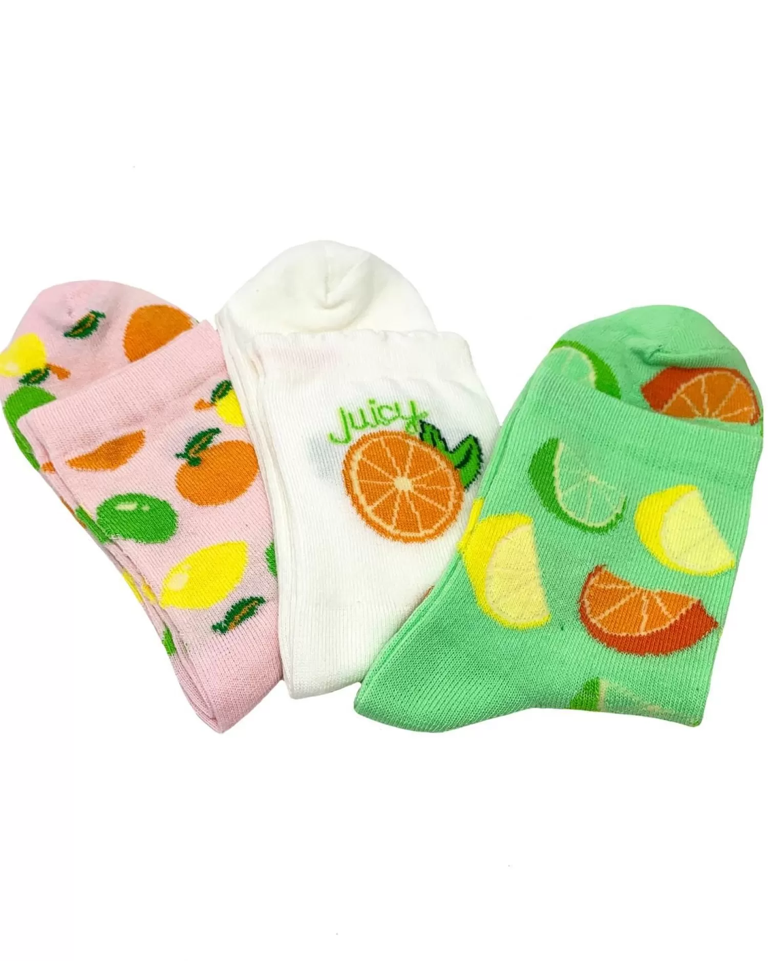 Nice Socks Socks | Womens 3 Pack Citrus Fruit Socks