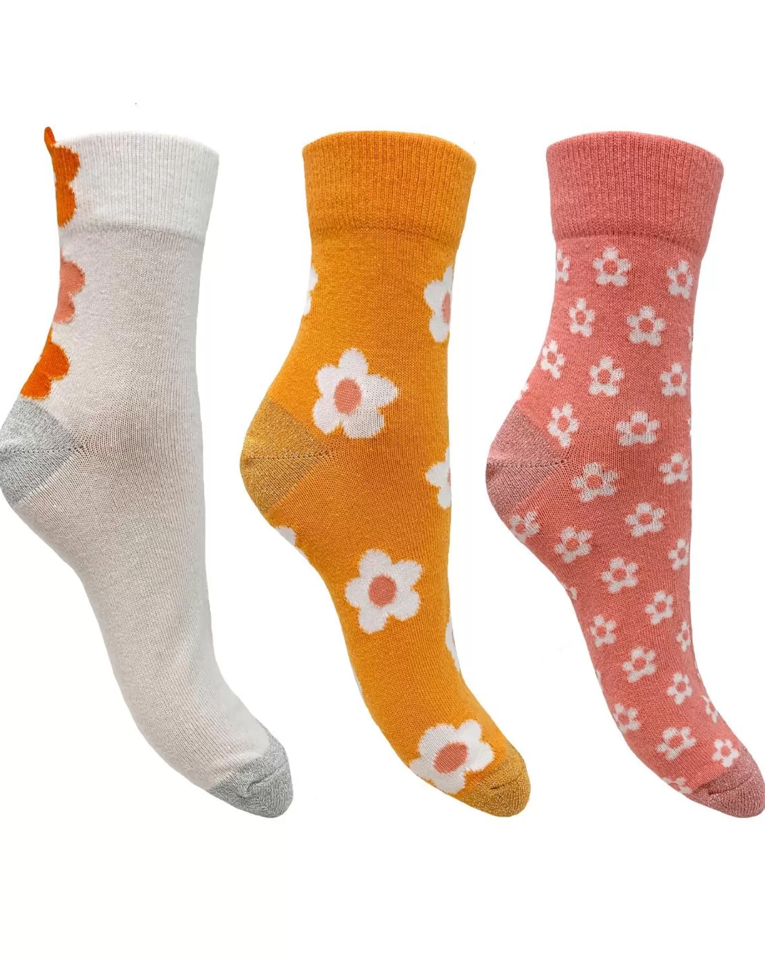 Nice Socks Socks | Womens 3 Pack Daisy Socks