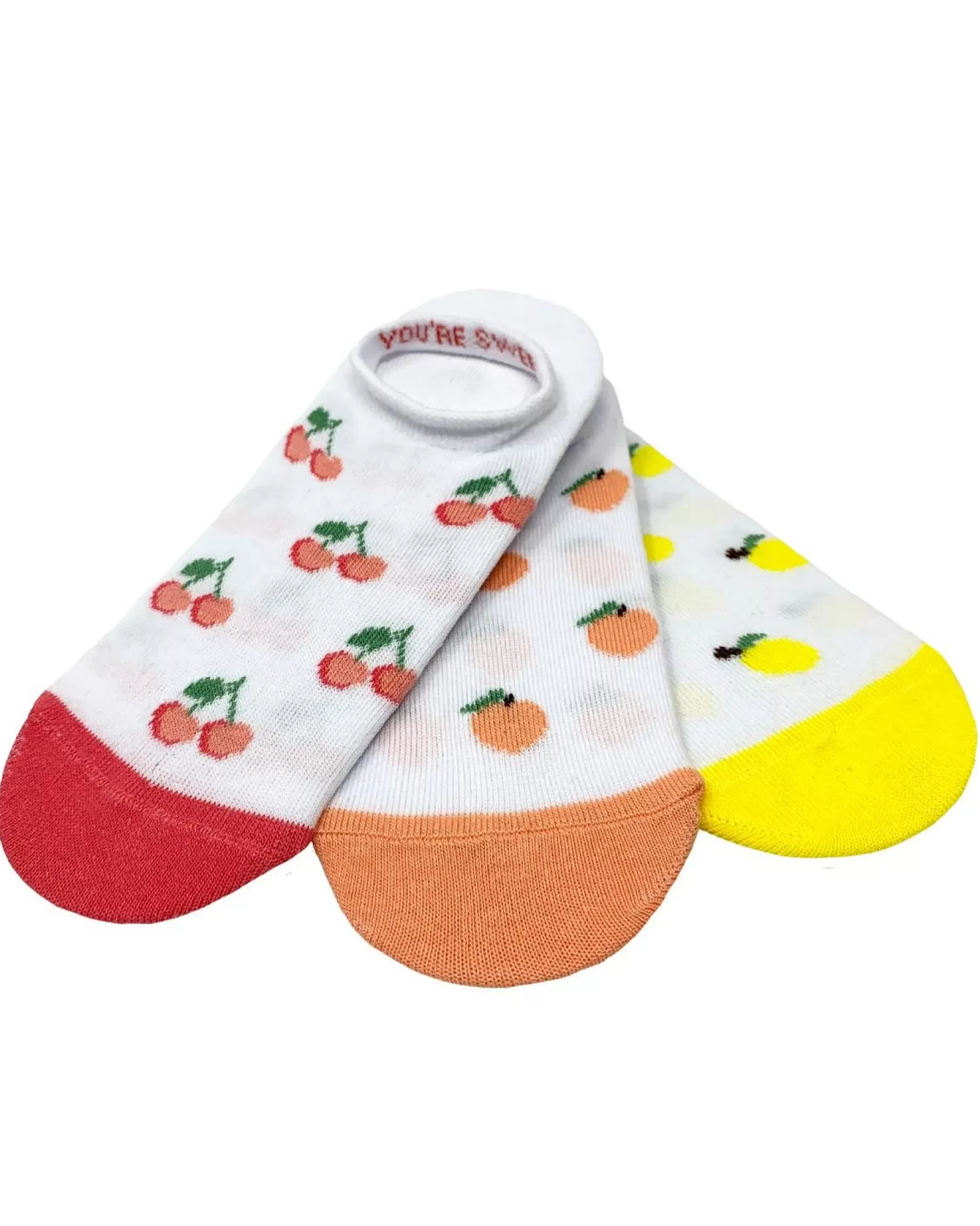 Nice Socks Socks | Womens 3 Pack Fruit Invisible Liner Socks