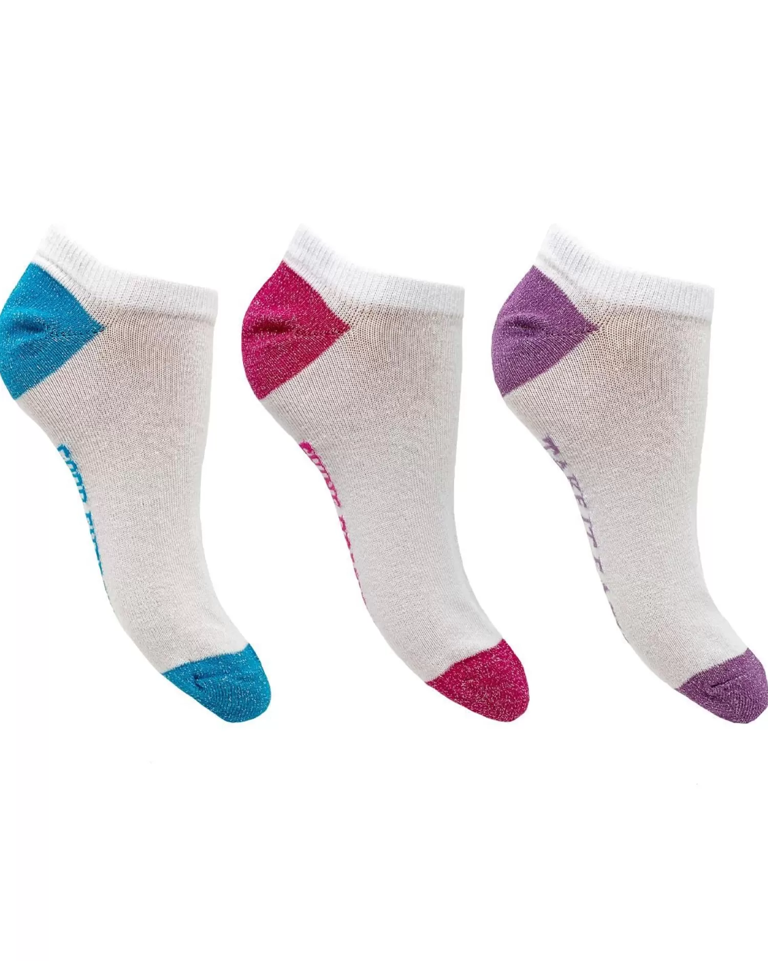 Nice Socks Socks | Womens 3 Pack Sparkle Trainer Socks
