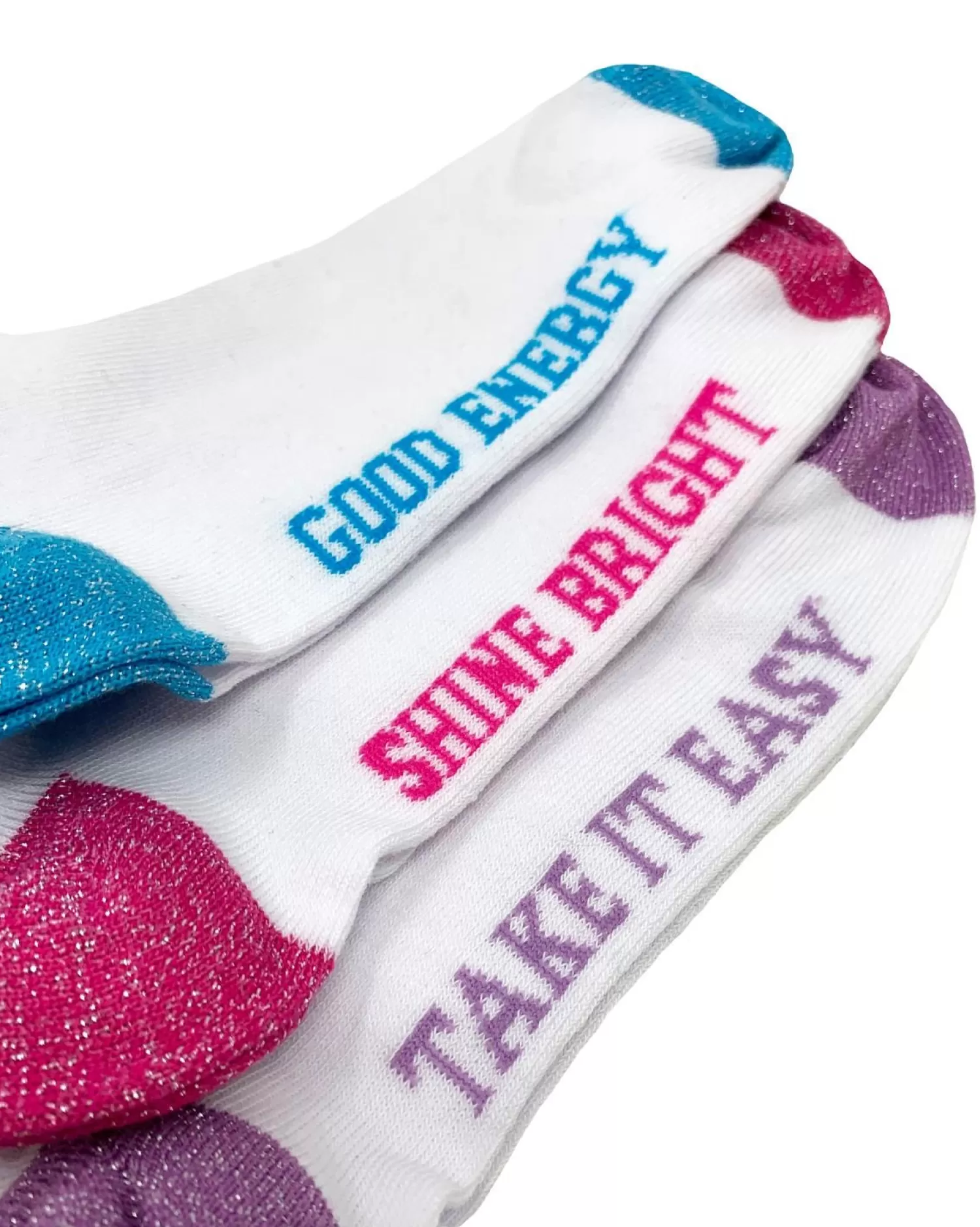 Nice Socks Socks | Womens 3 Pack Sparkle Trainer Socks