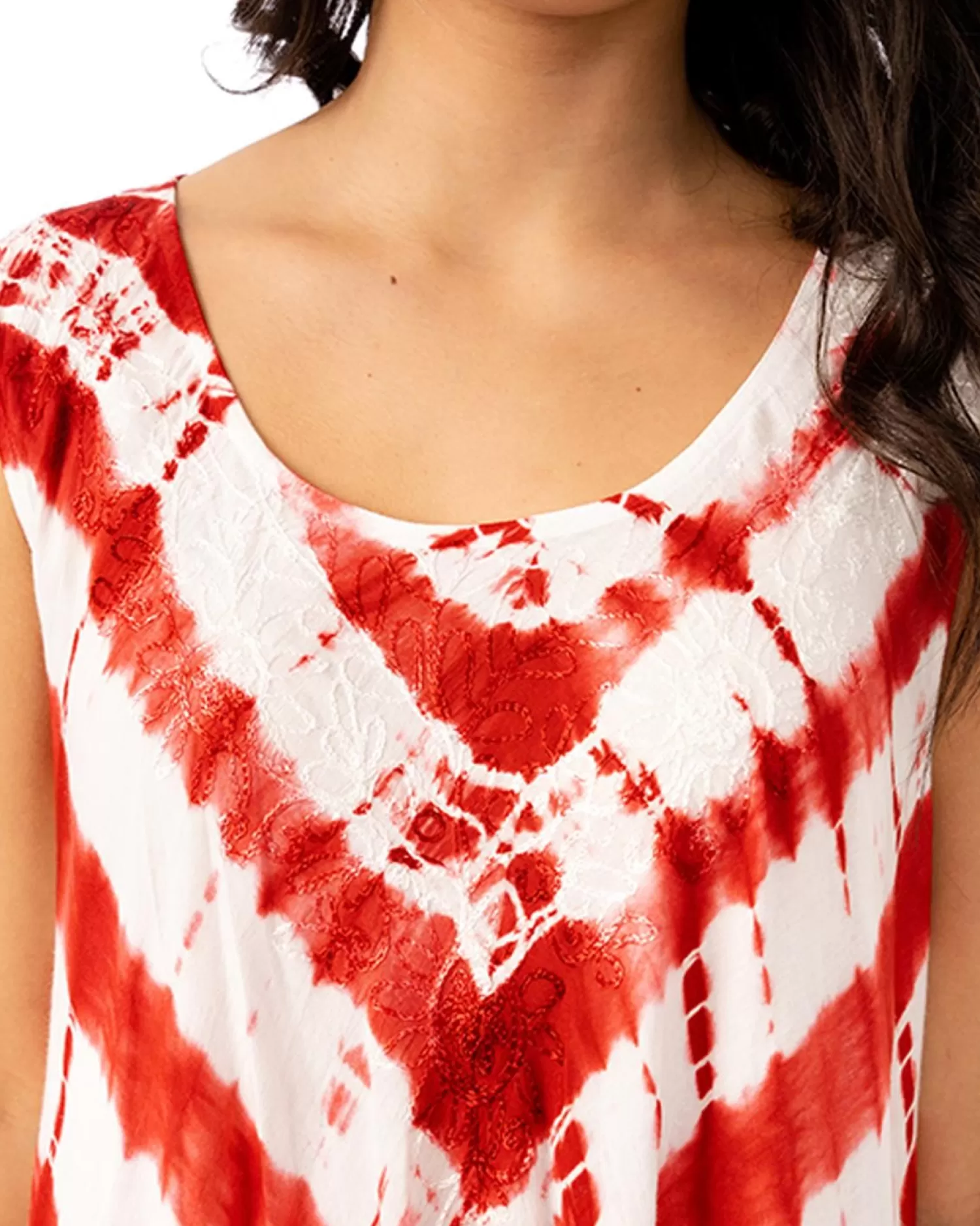 Pistachio Dresses | Red Tie Dye Summer Dress