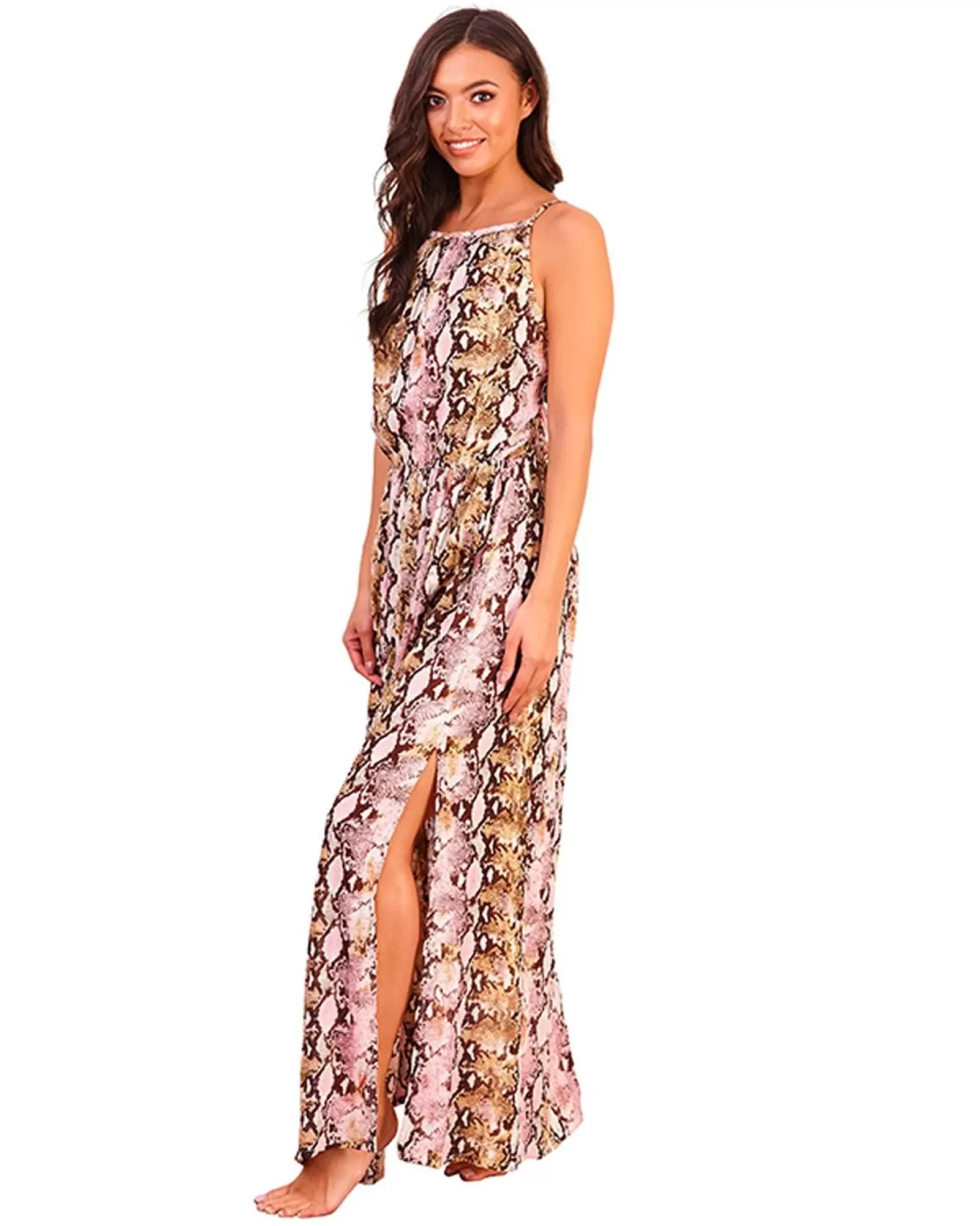 Pistachio Dresses | Snake Print Maxi Dress