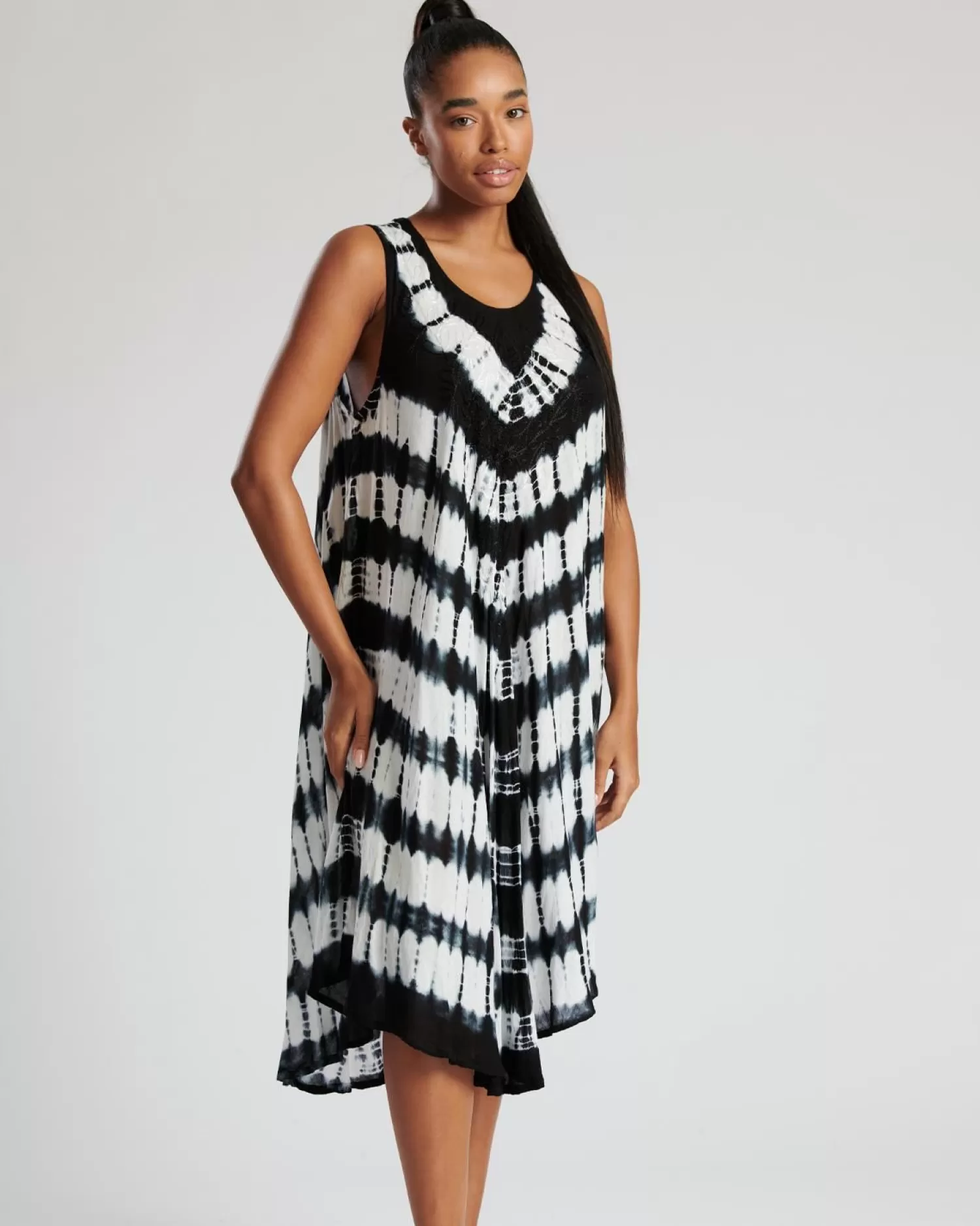 Pistachio Dresses | Tie Dye Summer Dress - Black