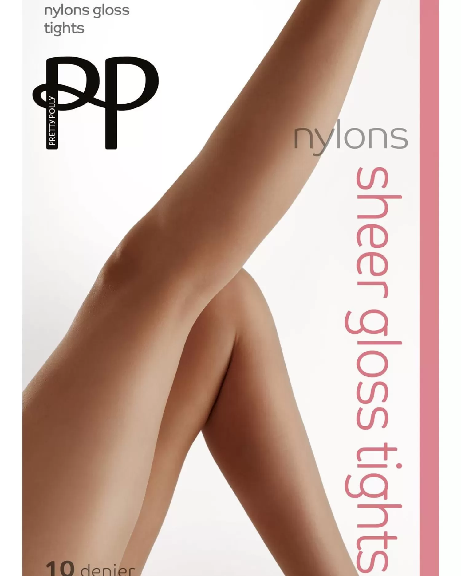 Pretty Polly Tights | 10 Denier Sheer Gloss Tights - Barely Black