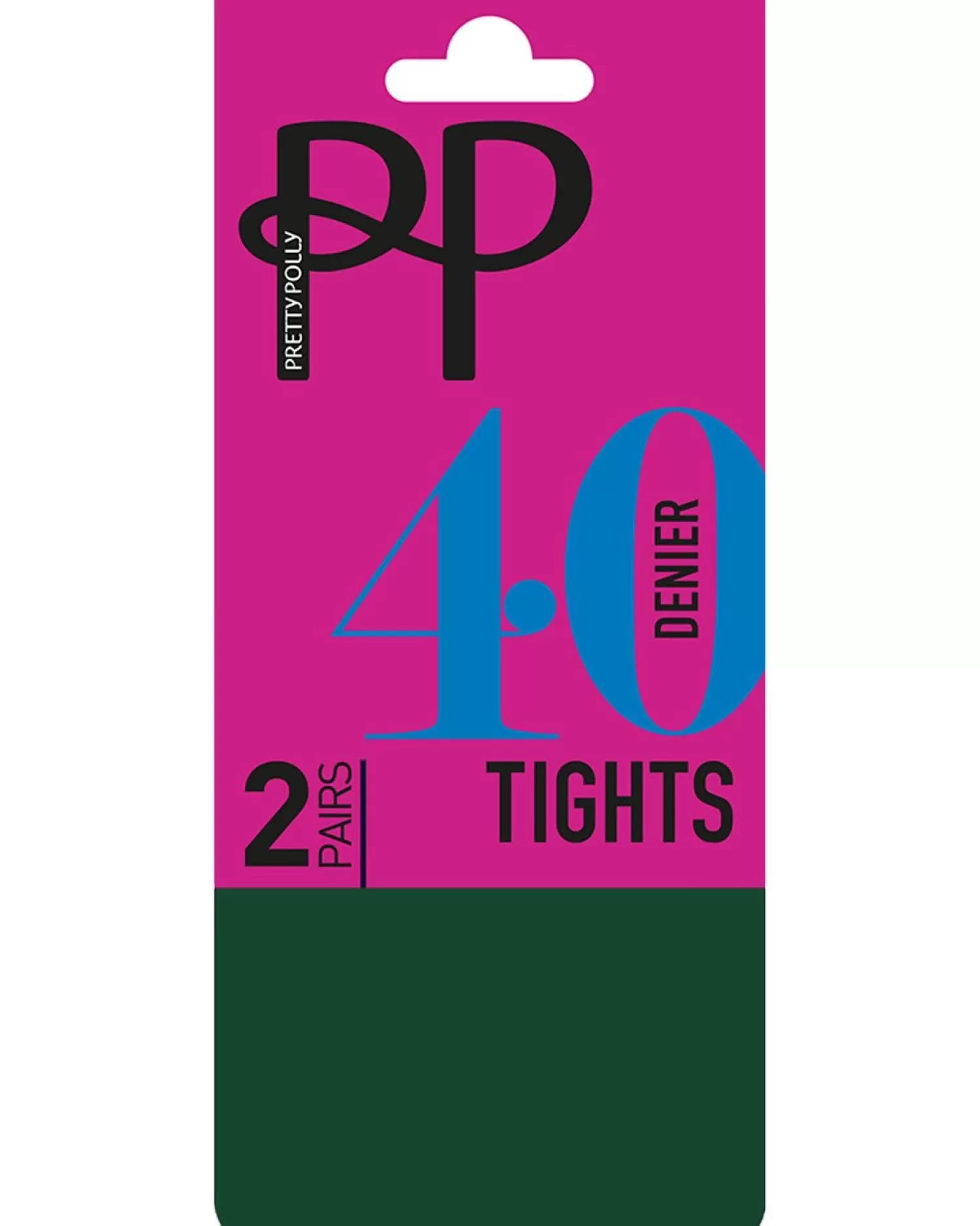 Pretty Polly Tights | 2 Pack 40 Denier Tights - Bottle Green
