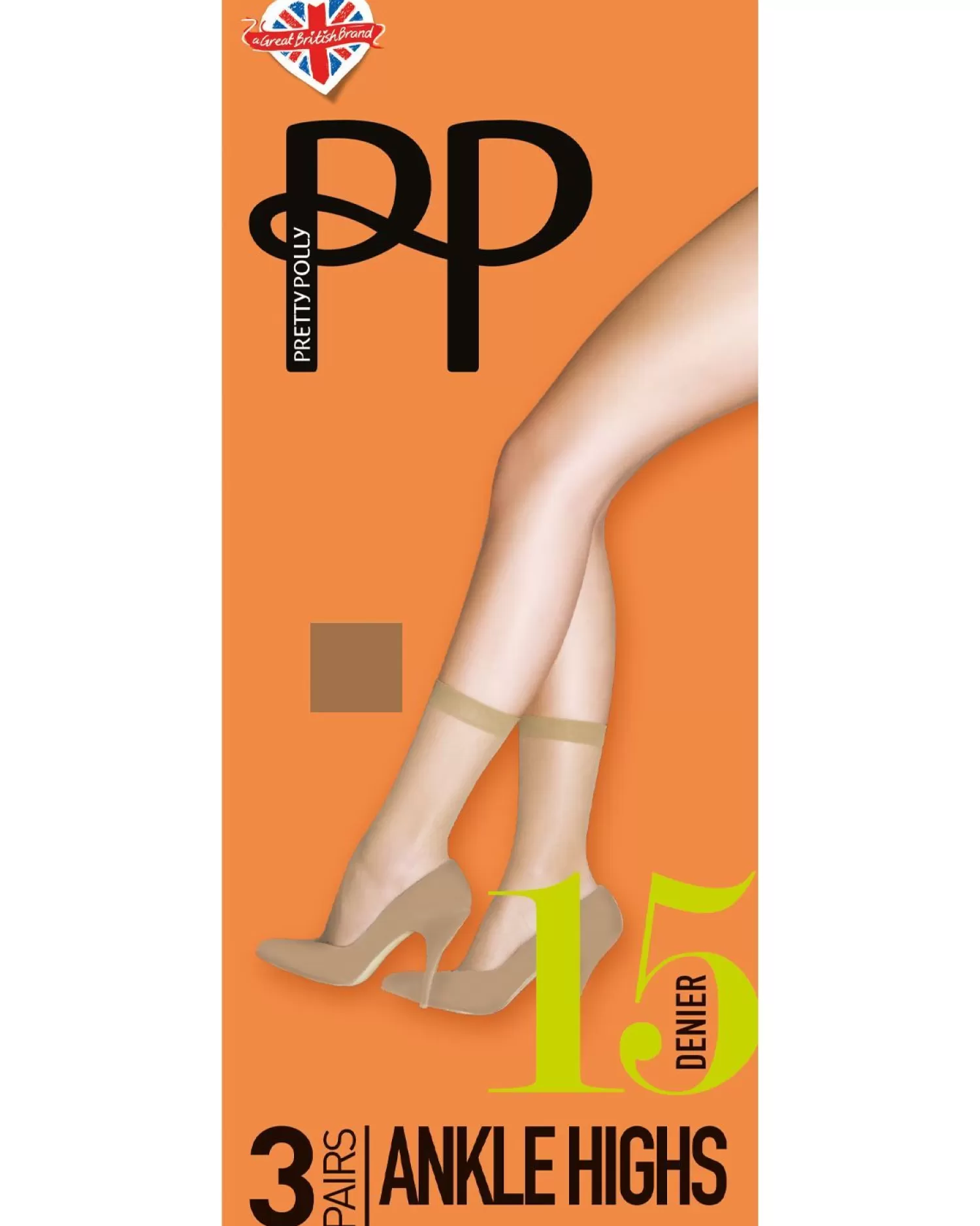 Pretty Polly Socks | 3 Pack 15 Denier Ankle Highs - Chiffon