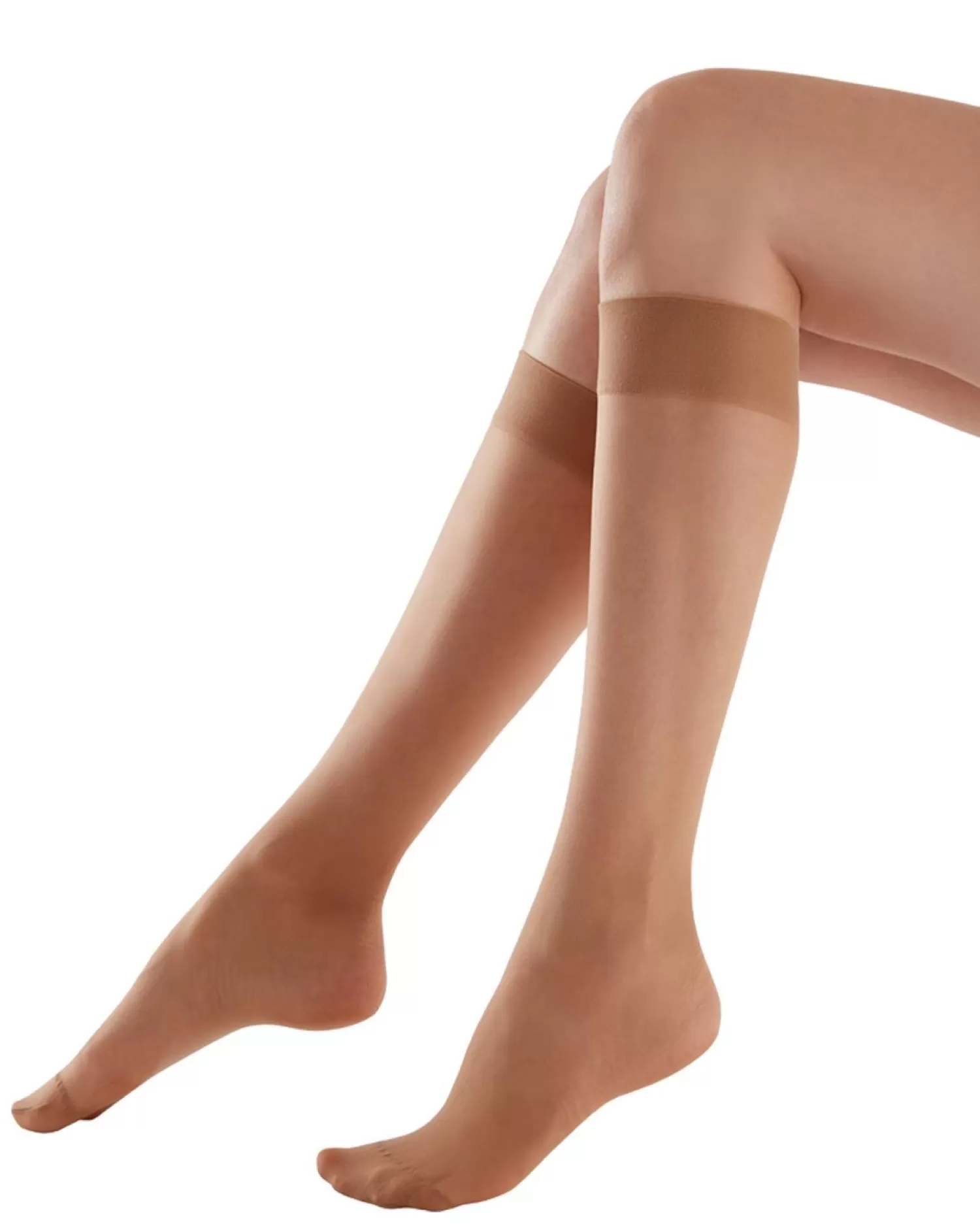 Pretty Polly Socks | 3 Pack Comfort Top Knee Highs - Nude