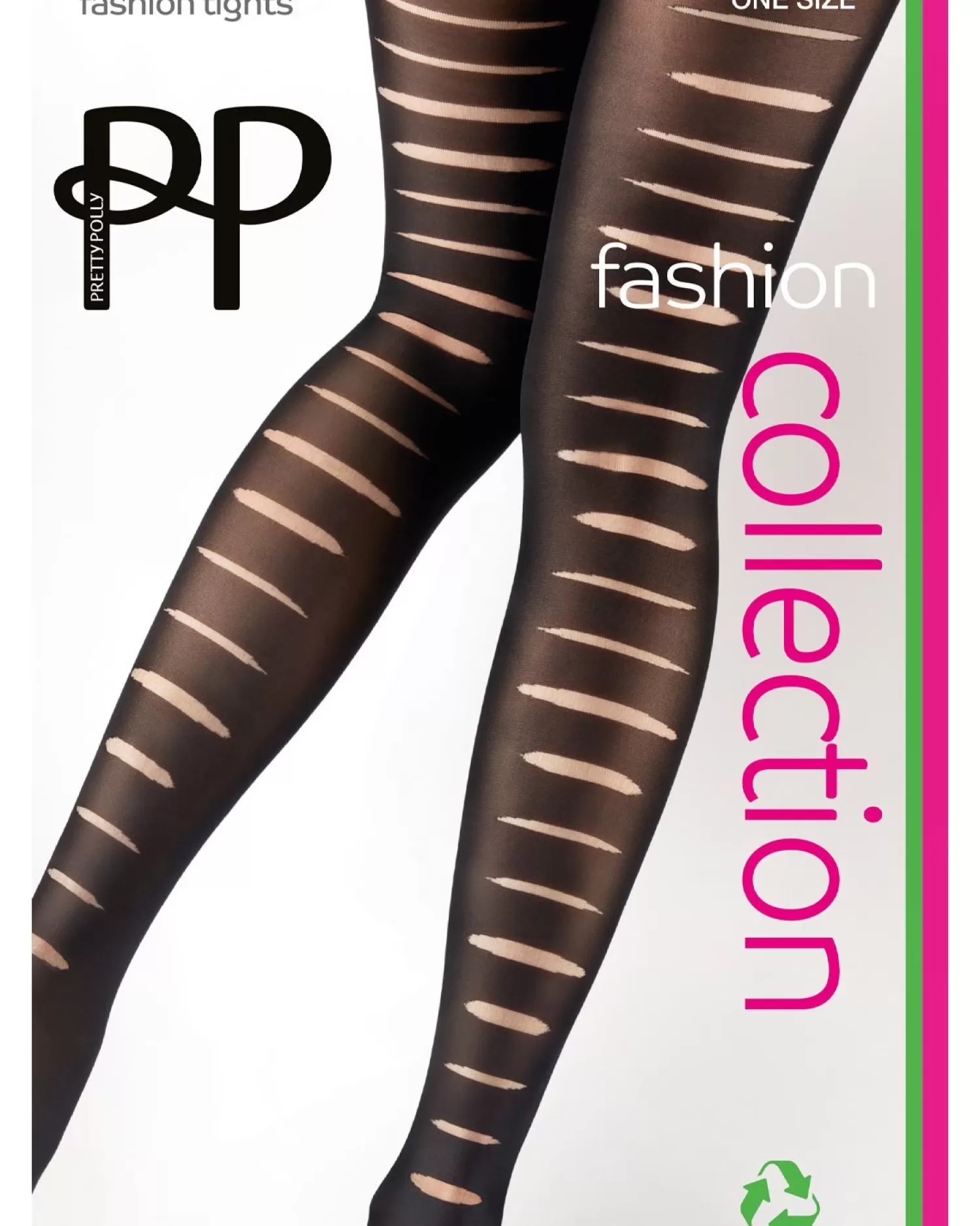 Pretty Polly Tights | Black Slashed Backseam Tights