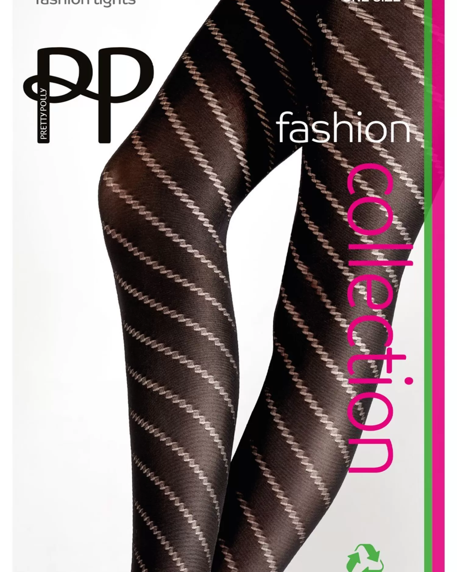 Pretty Polly Tights | Black Spiral Pattern Tights