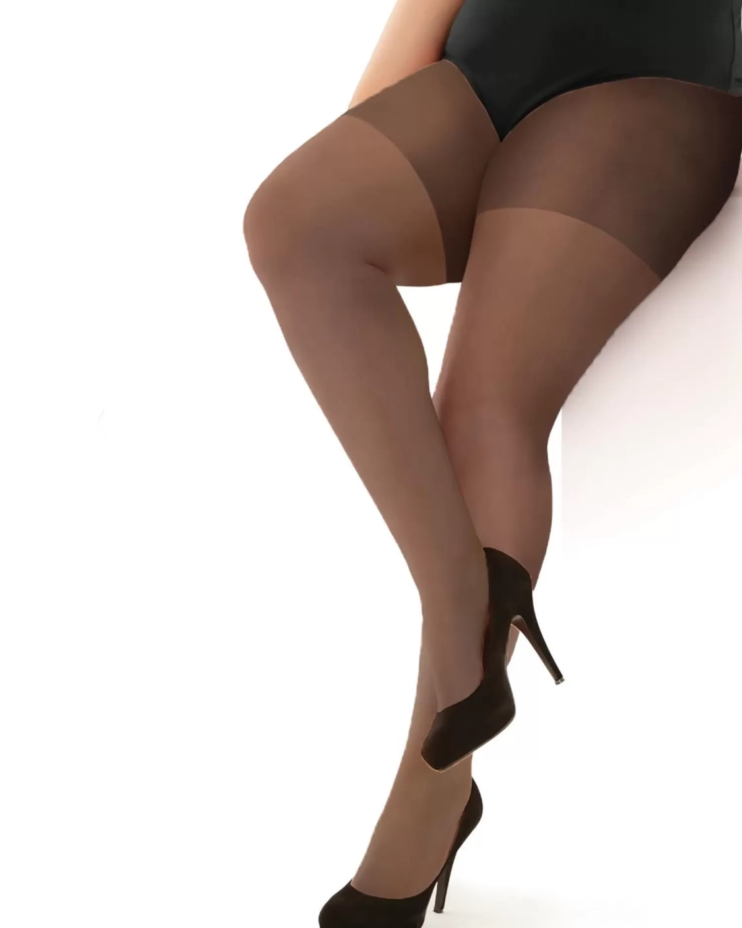 Pretty Polly Tights | Curves 3 Pack Ladder Resist Tights - Barely Black