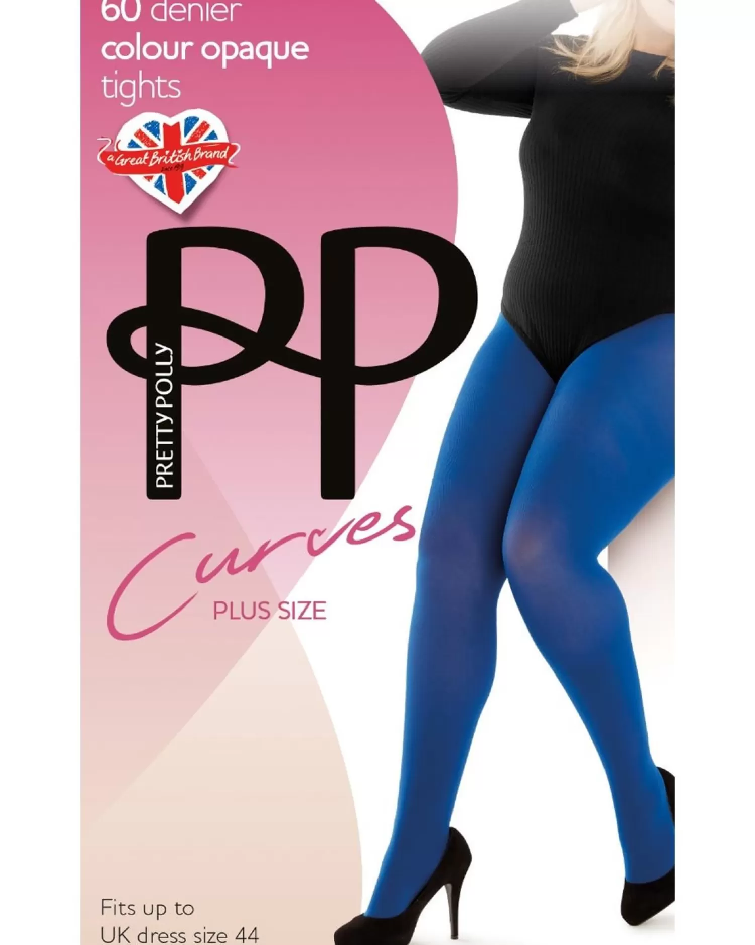 Pretty Polly Tights | Curves 60 Denier Opaque Tights - Blue