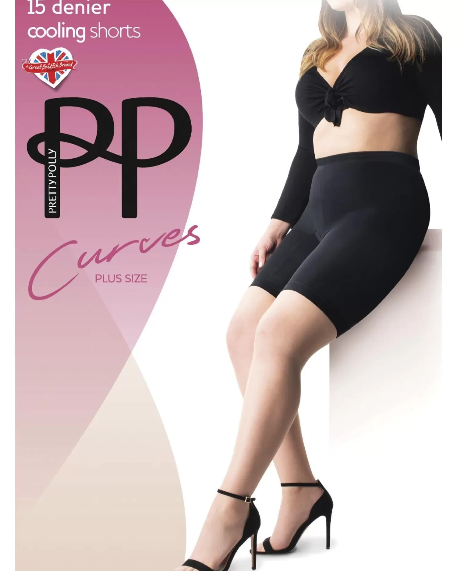 Pretty Polly Tights | Curves Cooling Shorts - Black