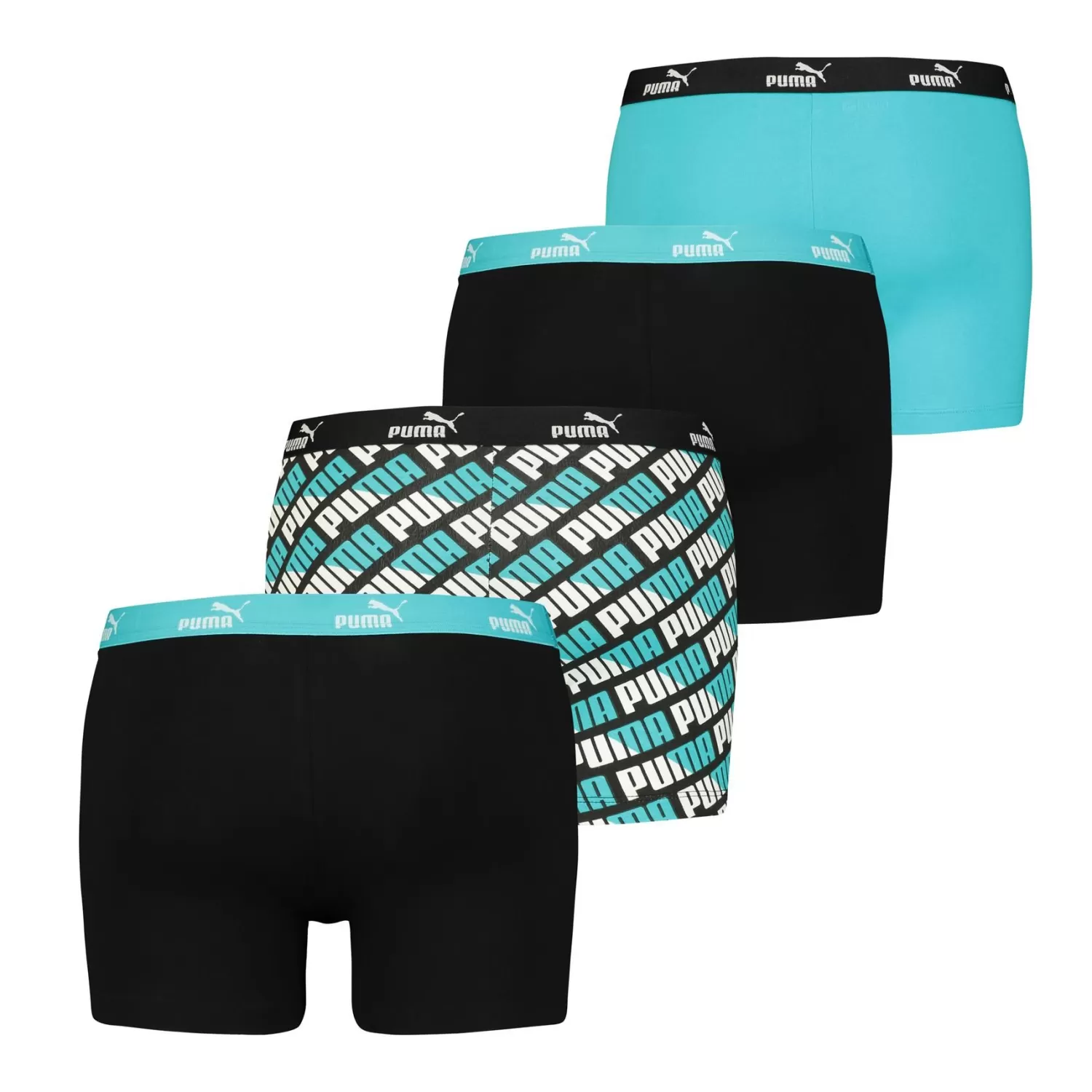 Men Puma 4 Pack Print Boxer Short - Blue Combo