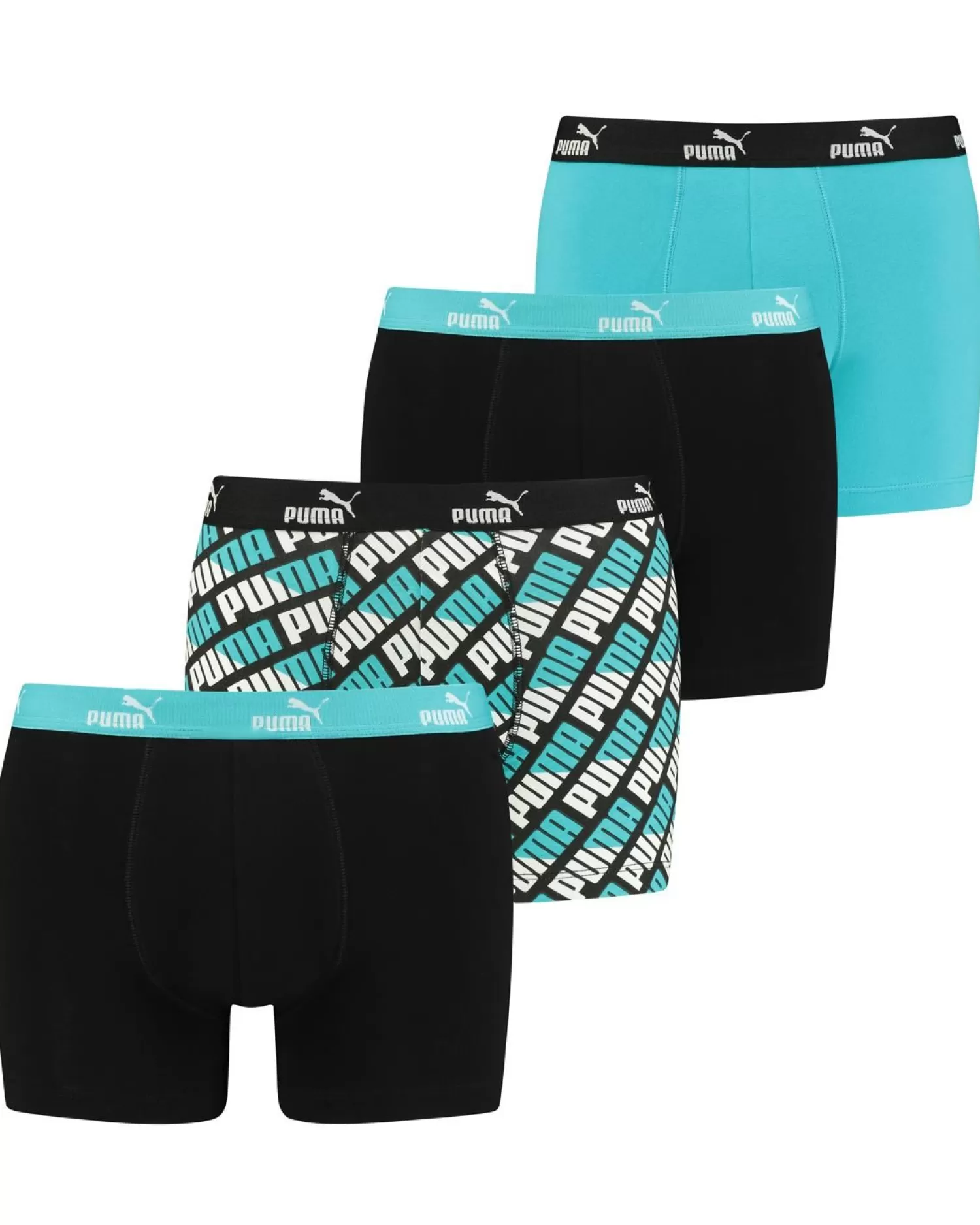 Men Puma 4 Pack Print Boxer Short - Blue Combo