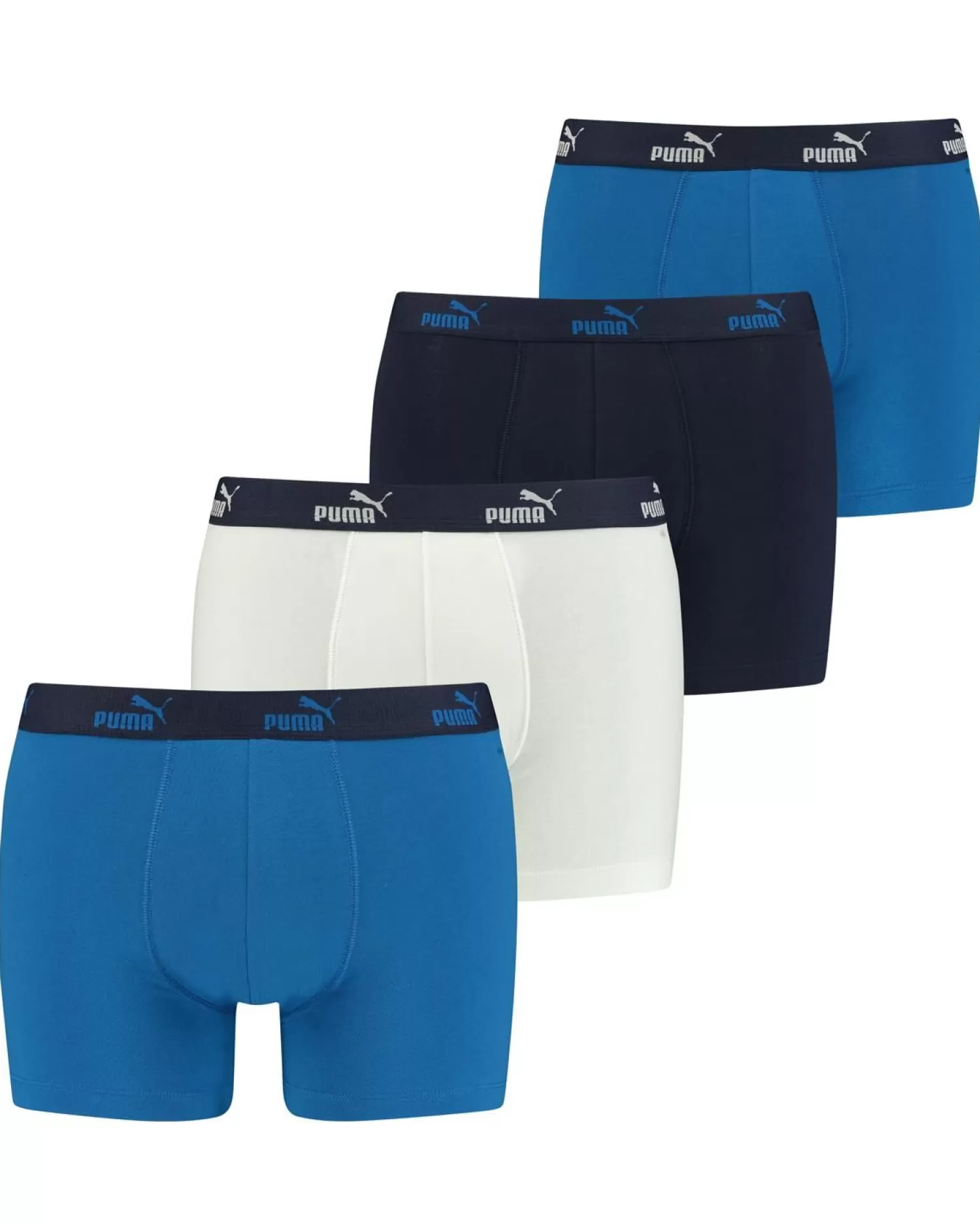 Men Puma 4 Pack Solid Boxer Short - Blue Combo