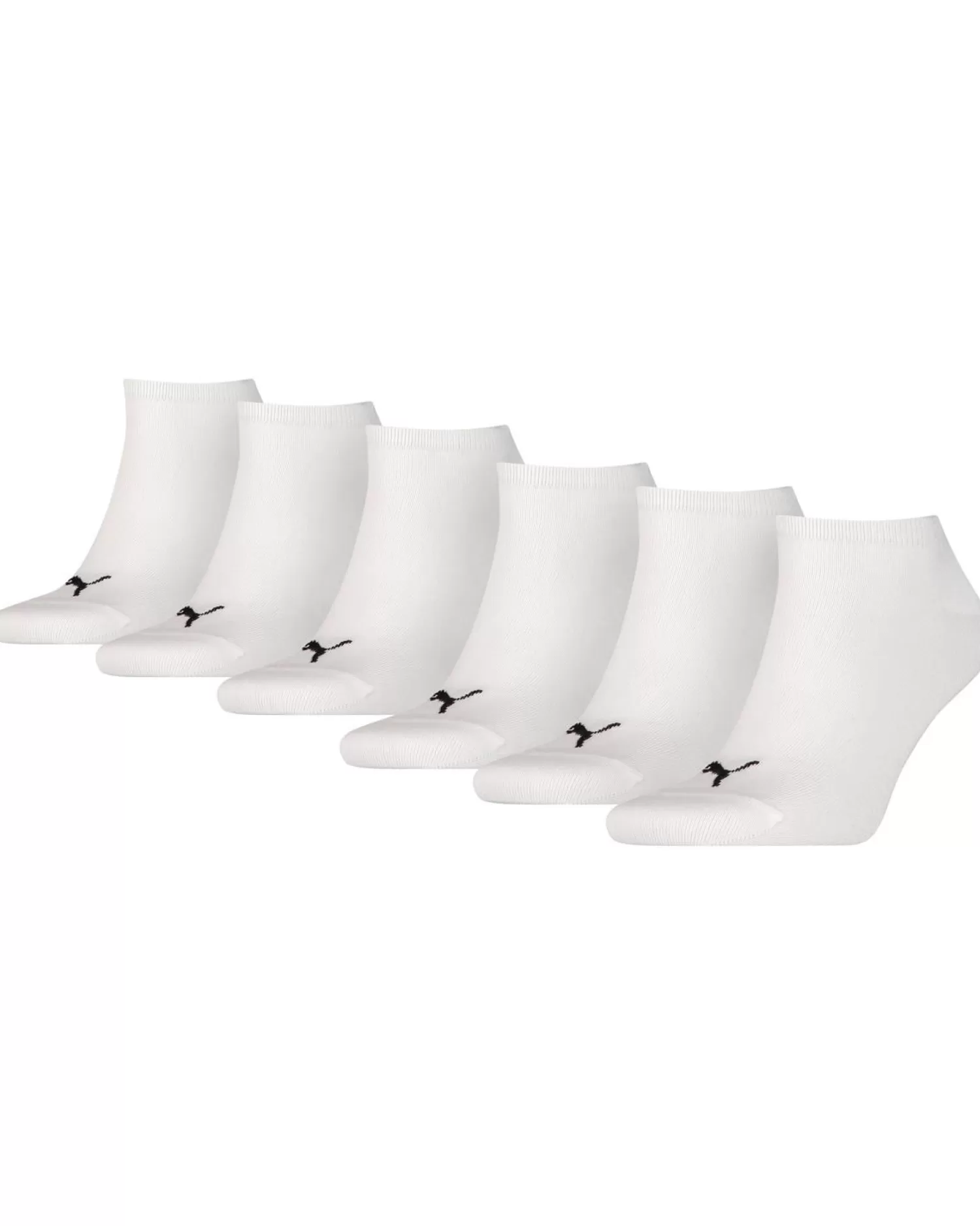 Men Puma 6 Pack Sports Sneaker Socks - White