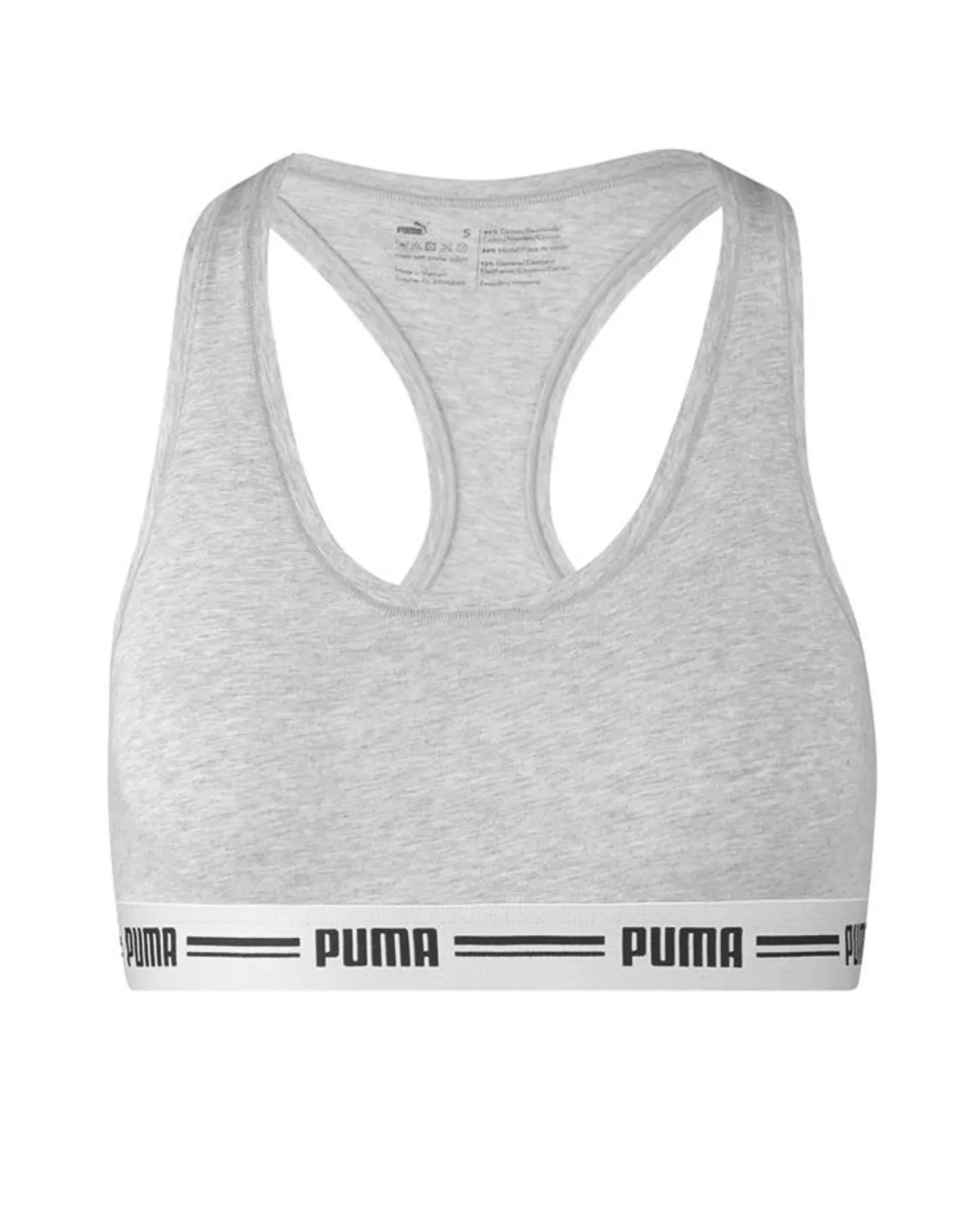 * Bras | Puma Iconic Racer Back Sports Bra - Grey Melange