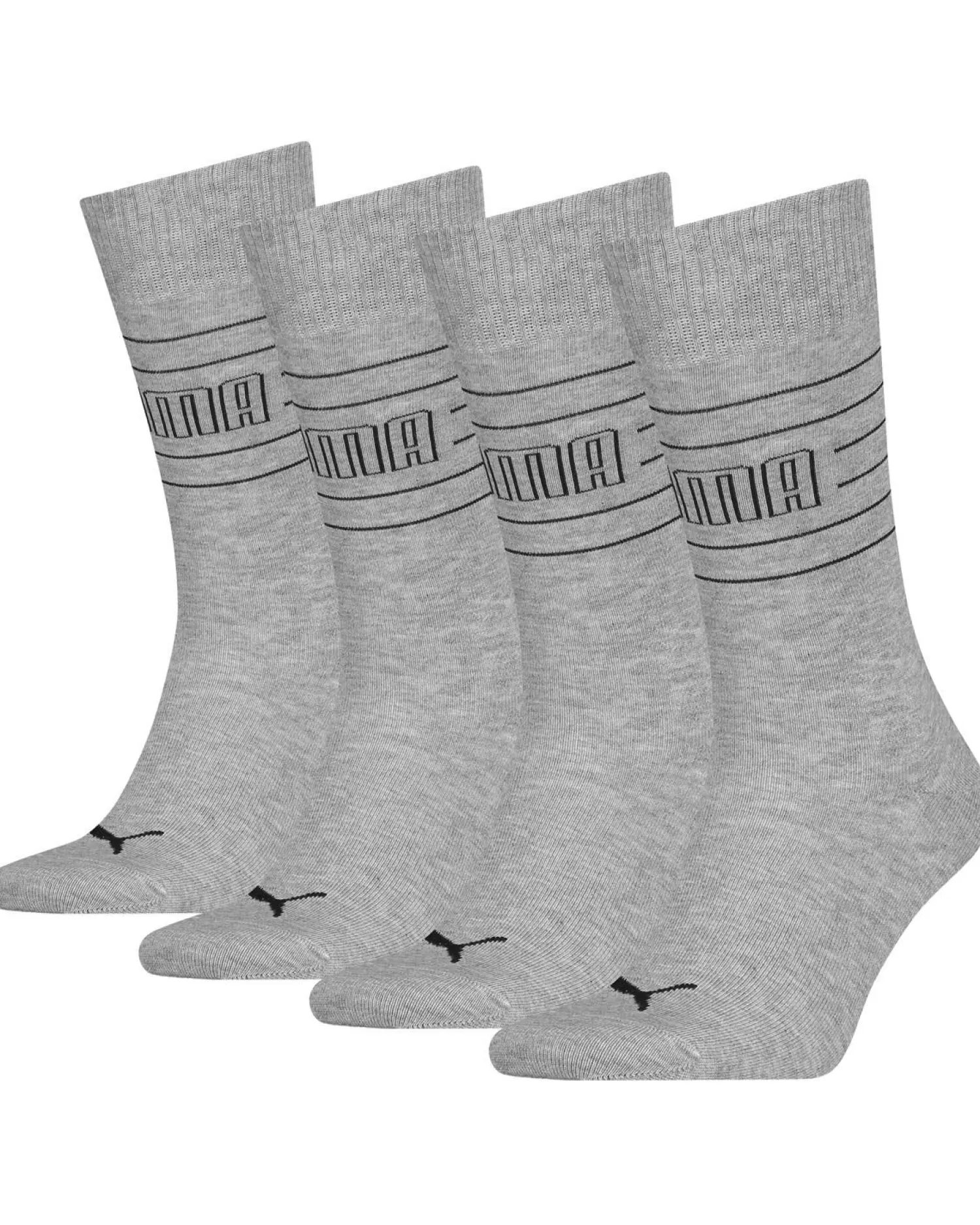 Men Puma Mens 4 Pack Crew Socks - Grey