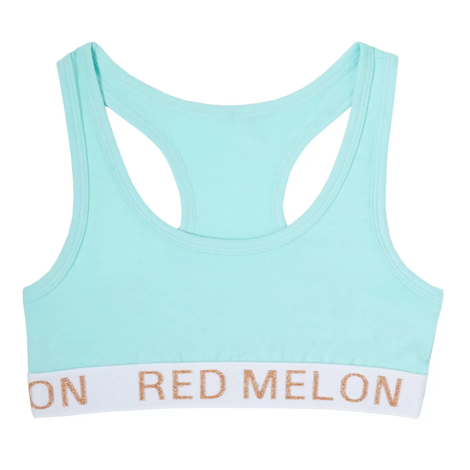 Kids Red Melon Girls Crop Top Knicker Set - Aqua