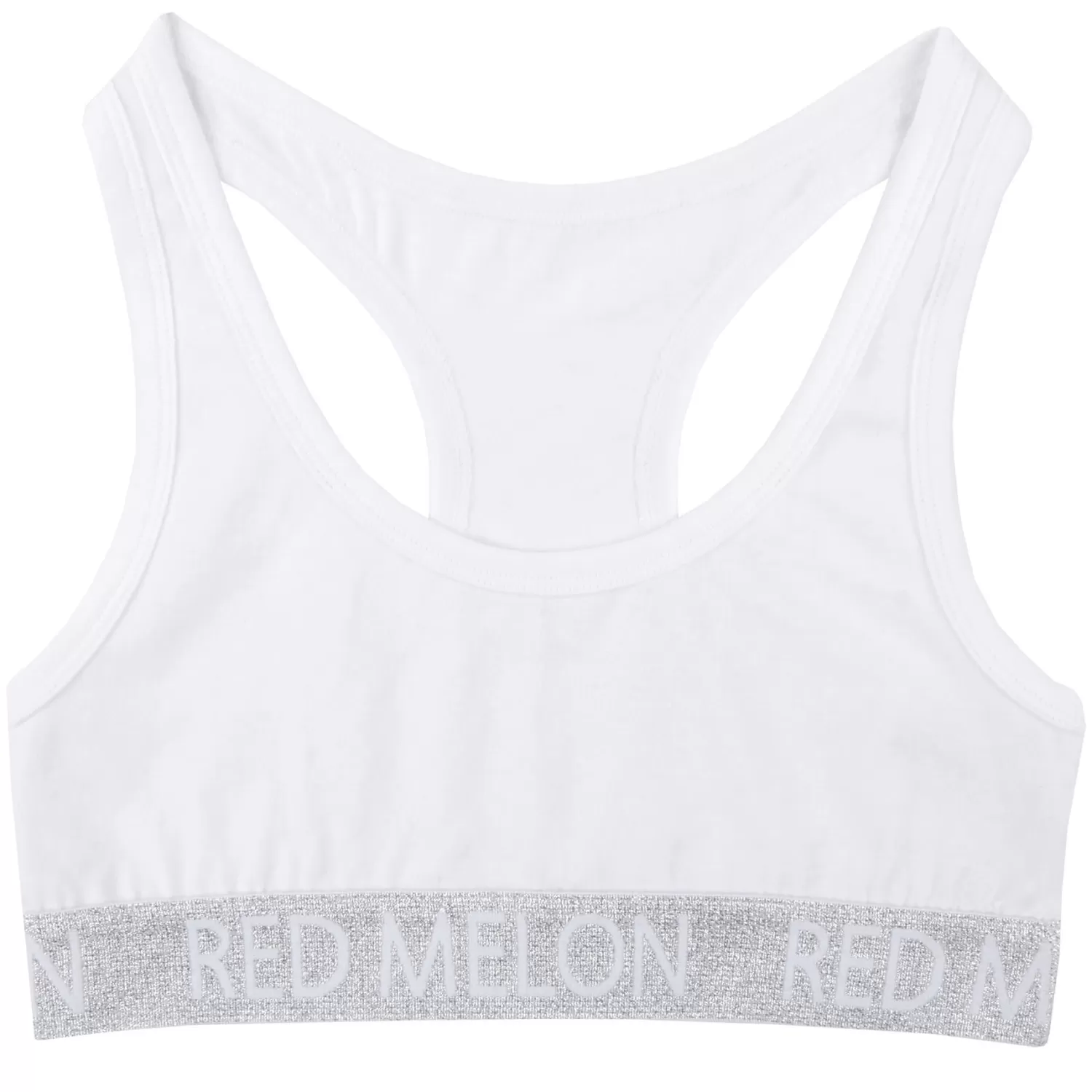 Kids Red Melon Girls Crop Top Knicker Set - White