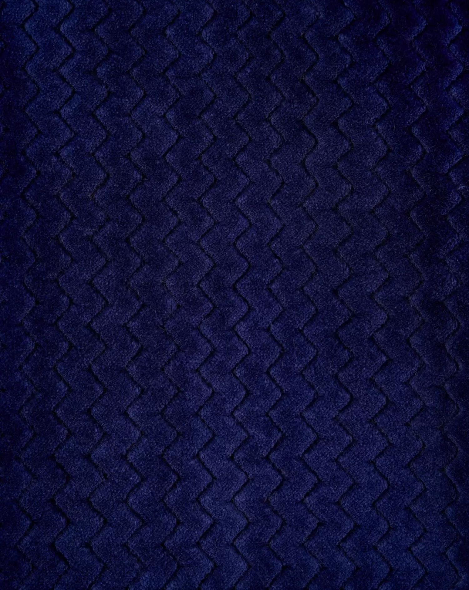 Slenderella Dressing Gowns | 46" Chevron Embossed Fleece Button Dressing Gown - Navy