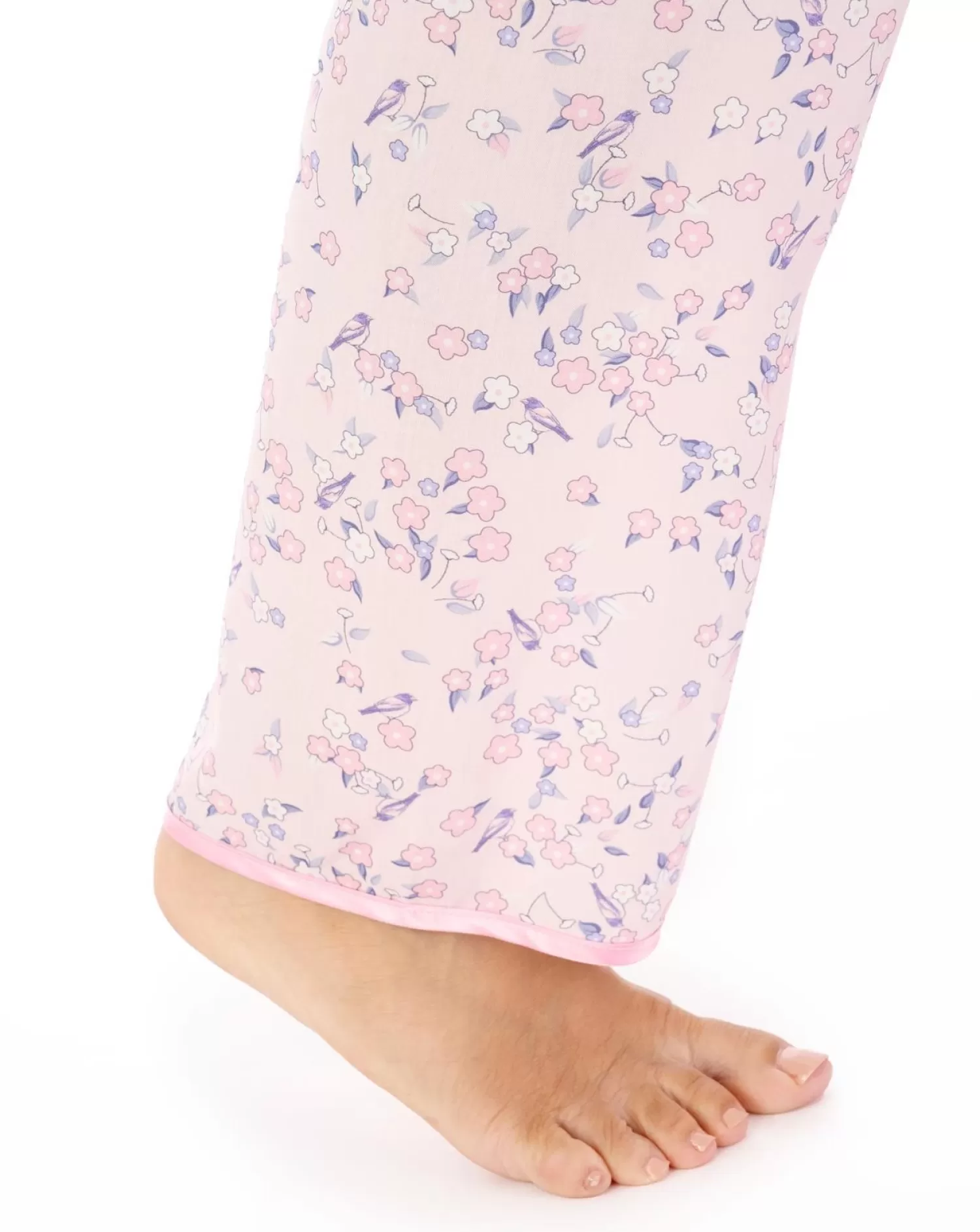 Slenderella Pyjamas | Blossom Print Woven Button Pyjamas - Pink