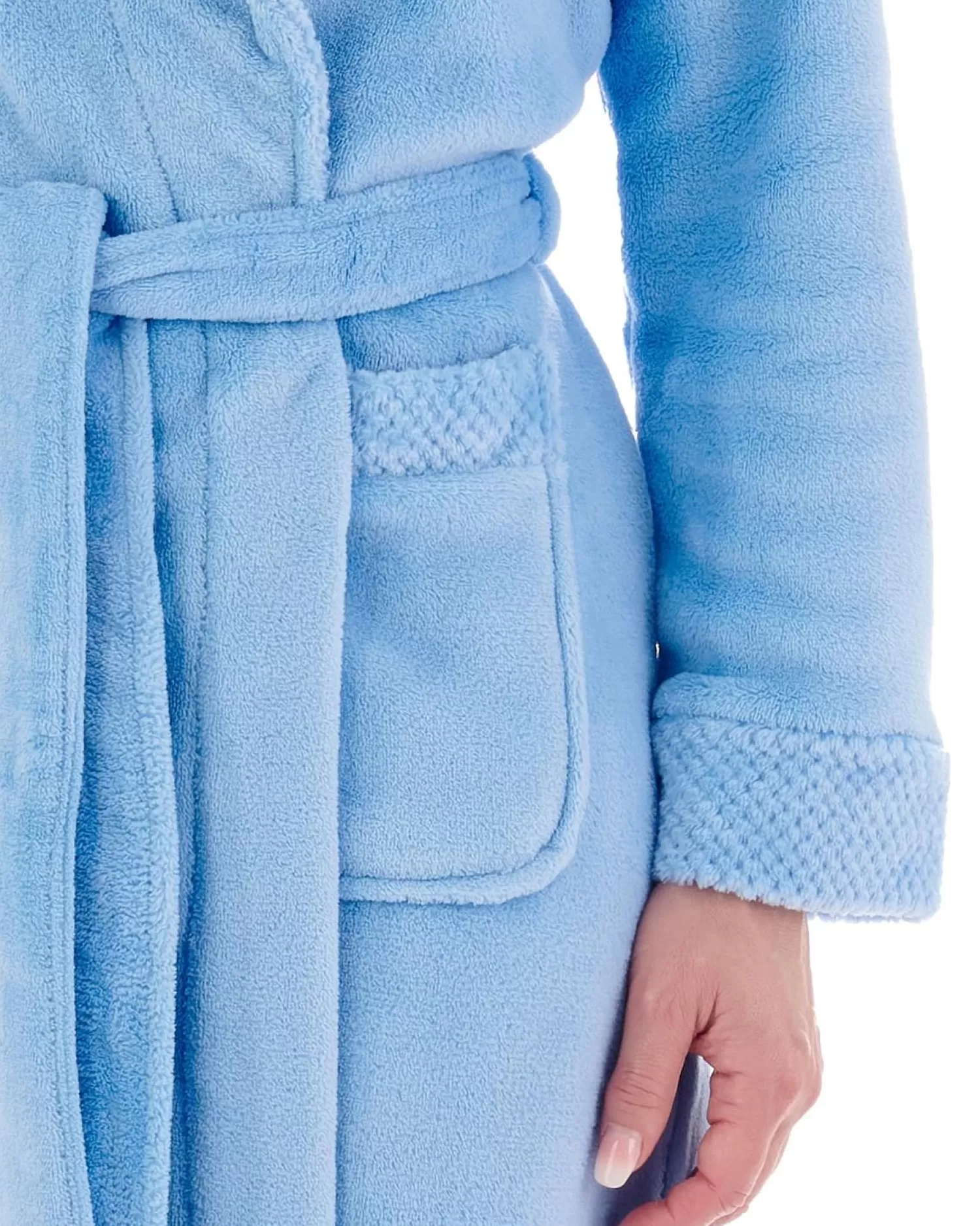 Slenderella Dressing Gowns | Mini Waffle Dressing Gown - Blue