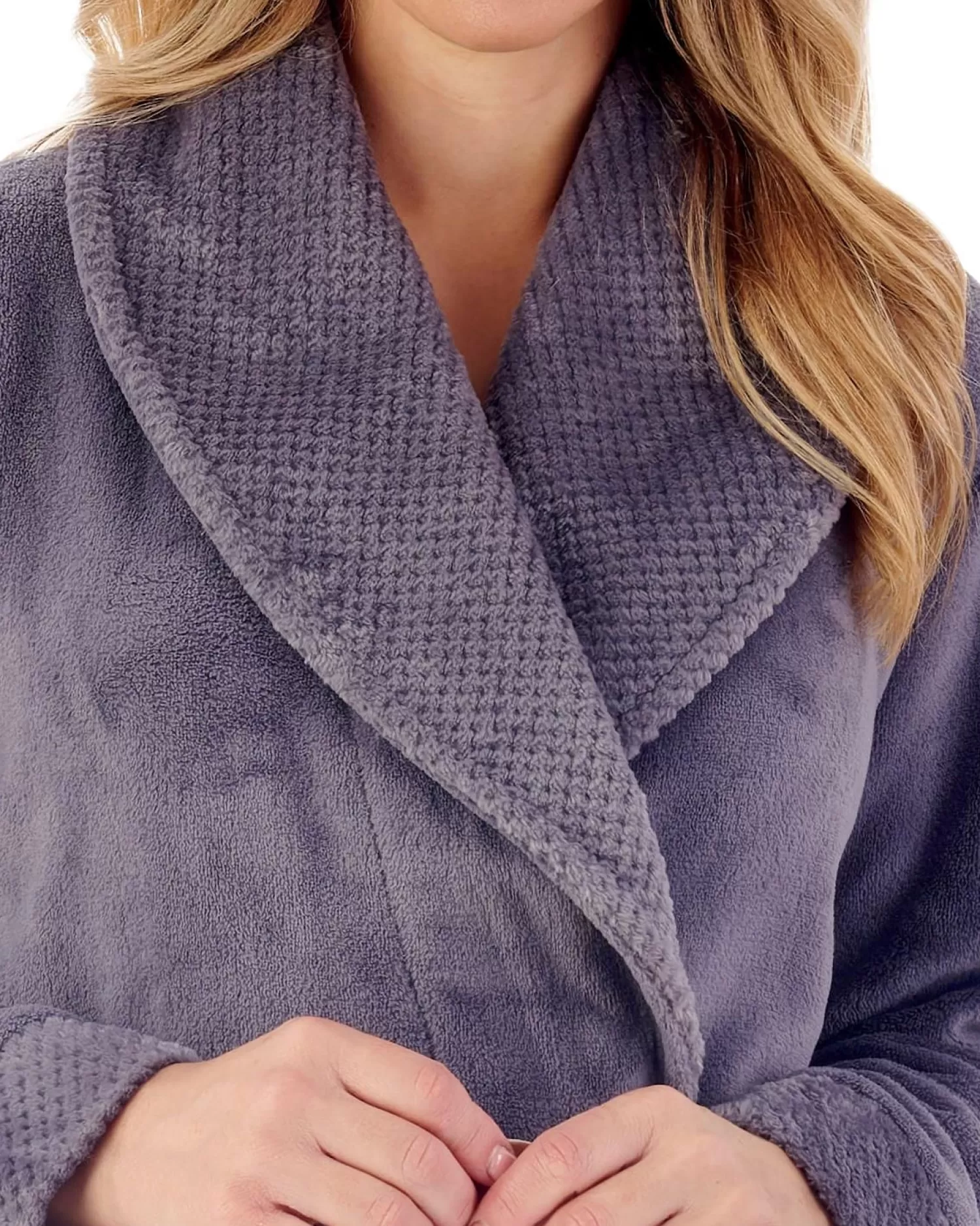 Slenderella Dressing Gowns | Mini Waffle Dressing Gown - Grey